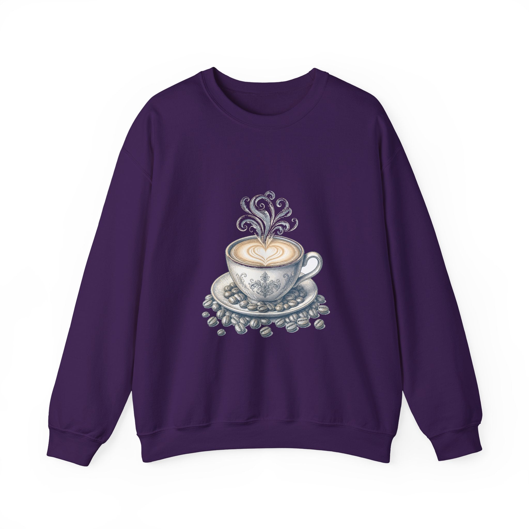 Matching Couple Sweatshirt - Coffee & Tea Matching Couple Comfort Colors Crew Vintage Art His Hers Honeymoon Gift - Design A