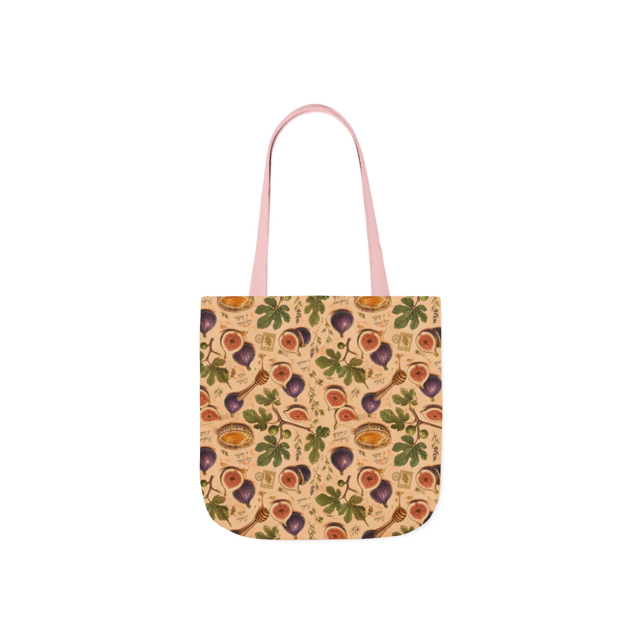 Ripe Figs Canvas Tote Bag Mediterranean Kitchen Watercolor Design Italian Cottagecore Gift