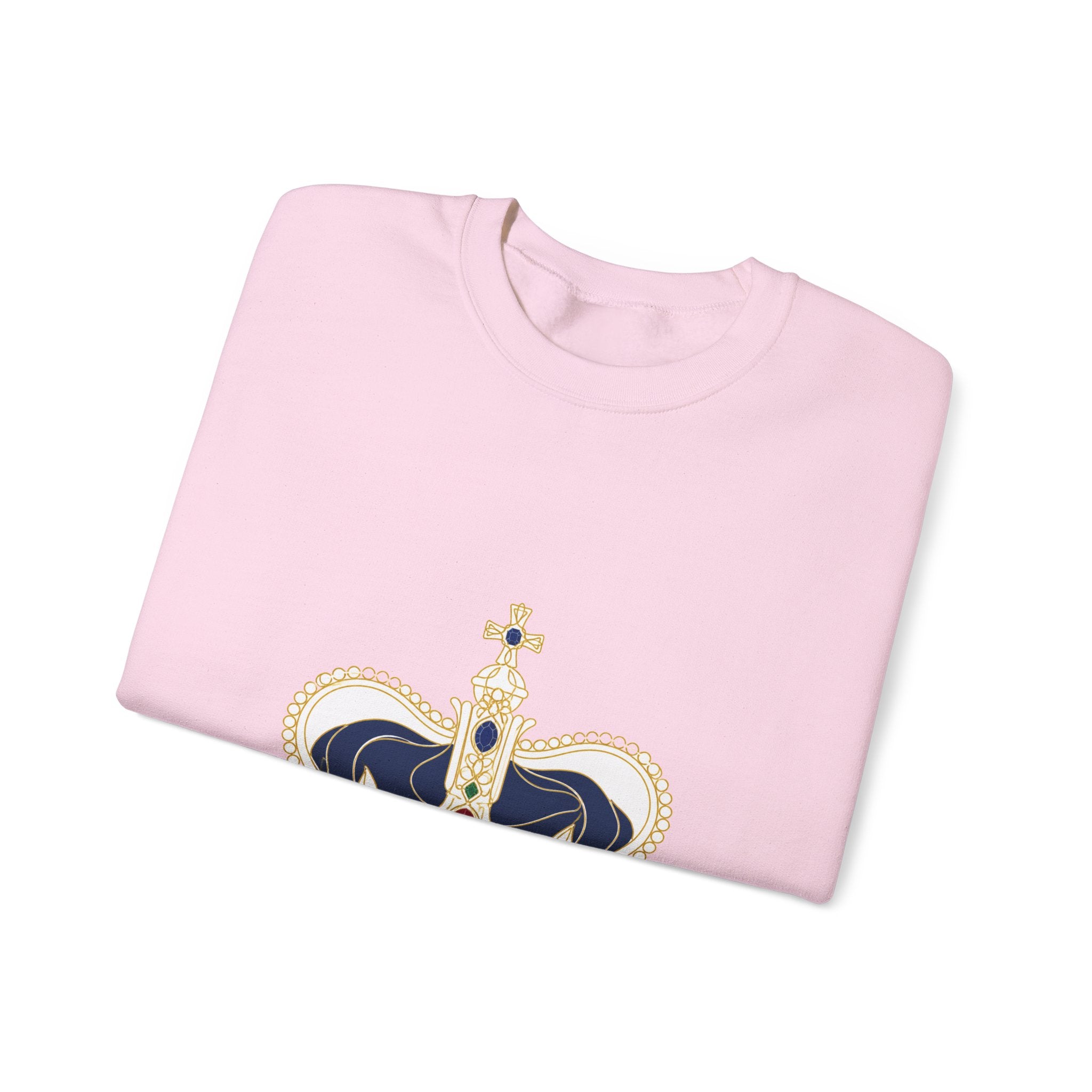 Matching Couple Sweatshirt - Crown & Shield Matching Couple Crewneck Sweatshirt Minimalist Art His Hers Valentine Gift - Design A