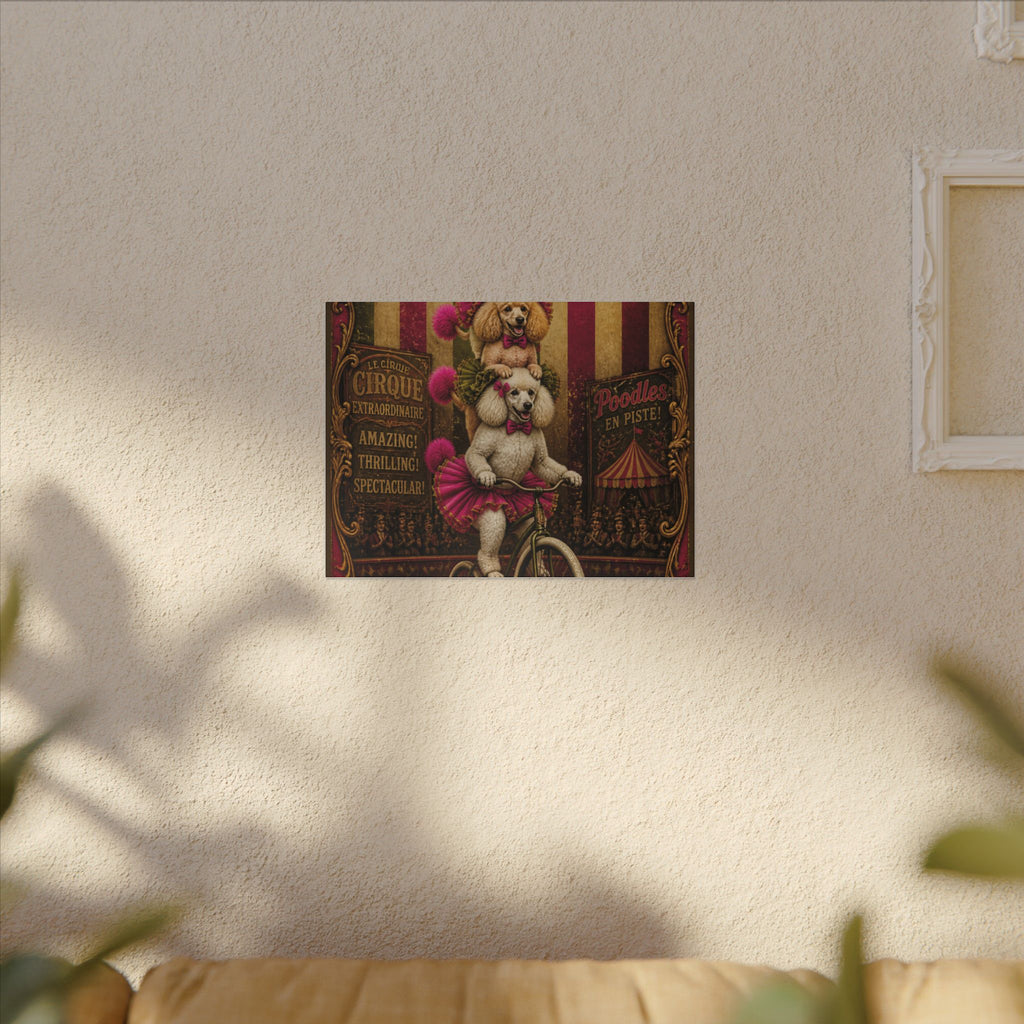 Poodle Stack Bicycle Wall Art Canvas 24×36 Baroque Studio Decor Maximalist Print
