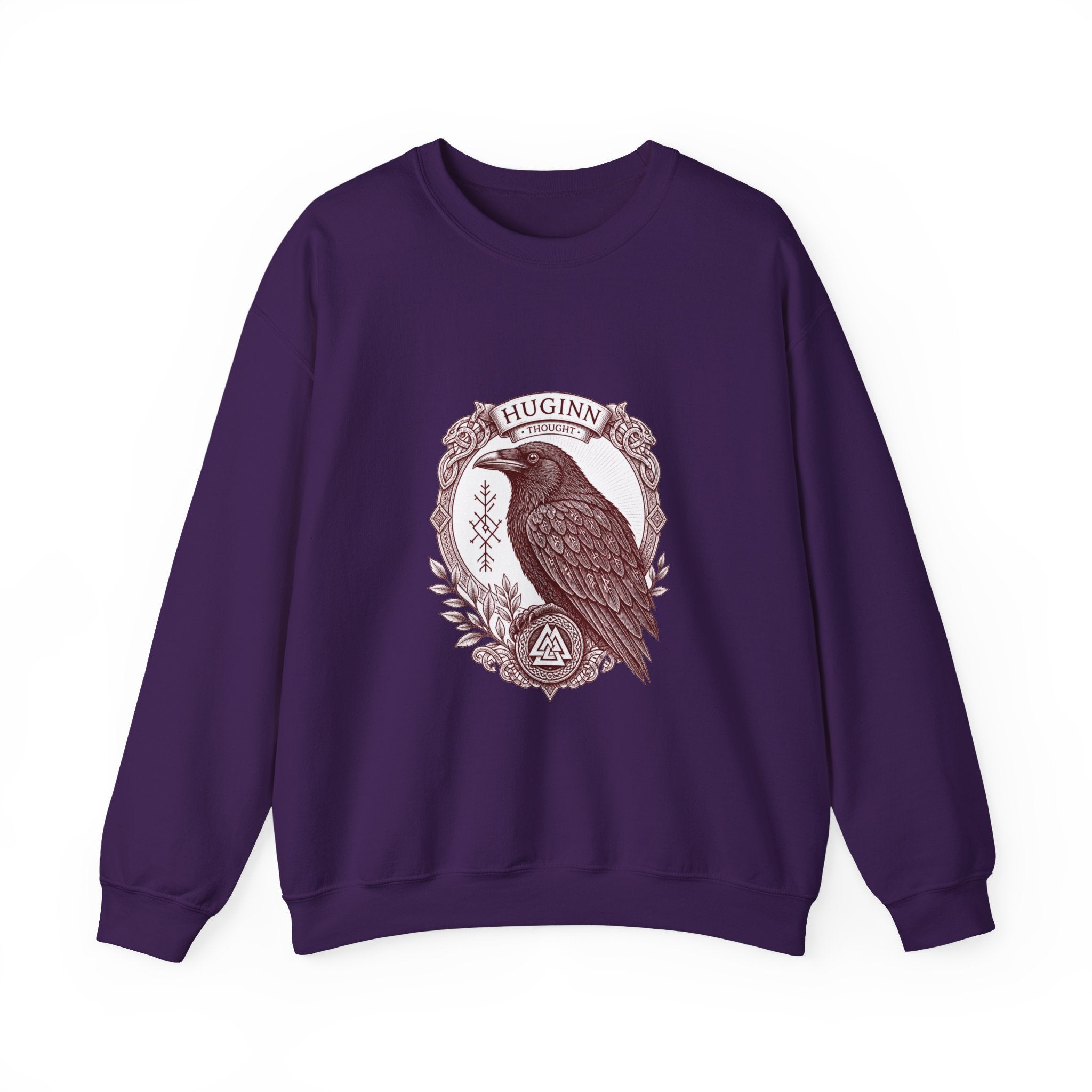 Matching Couple Sweatshirt - Huginn & Muninn Matching Couple Premium Fleece Sweatshirt Vintage Art His Hers Honeymoon Gift - Design A