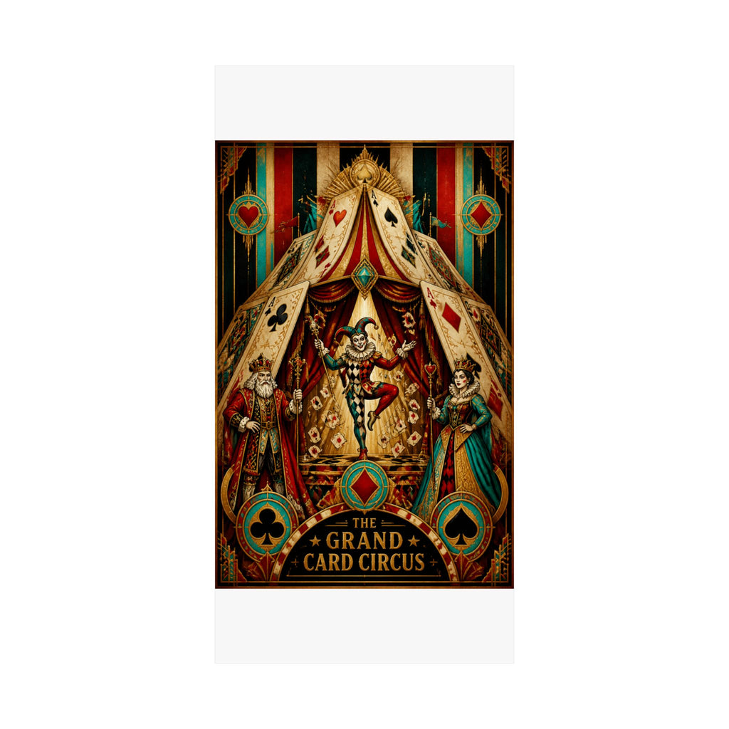 Playing Cards Tent Wall Art Poster 18×24 Art Deco Entryway Decor Maximalist Print