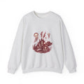 Matching Couple Sweatshirt - Coral Reef & Deep Sea Matching Couple Premium Fleece Sweatshirt Hand-Drawn Art His Hers Anniversary Gift - Design B