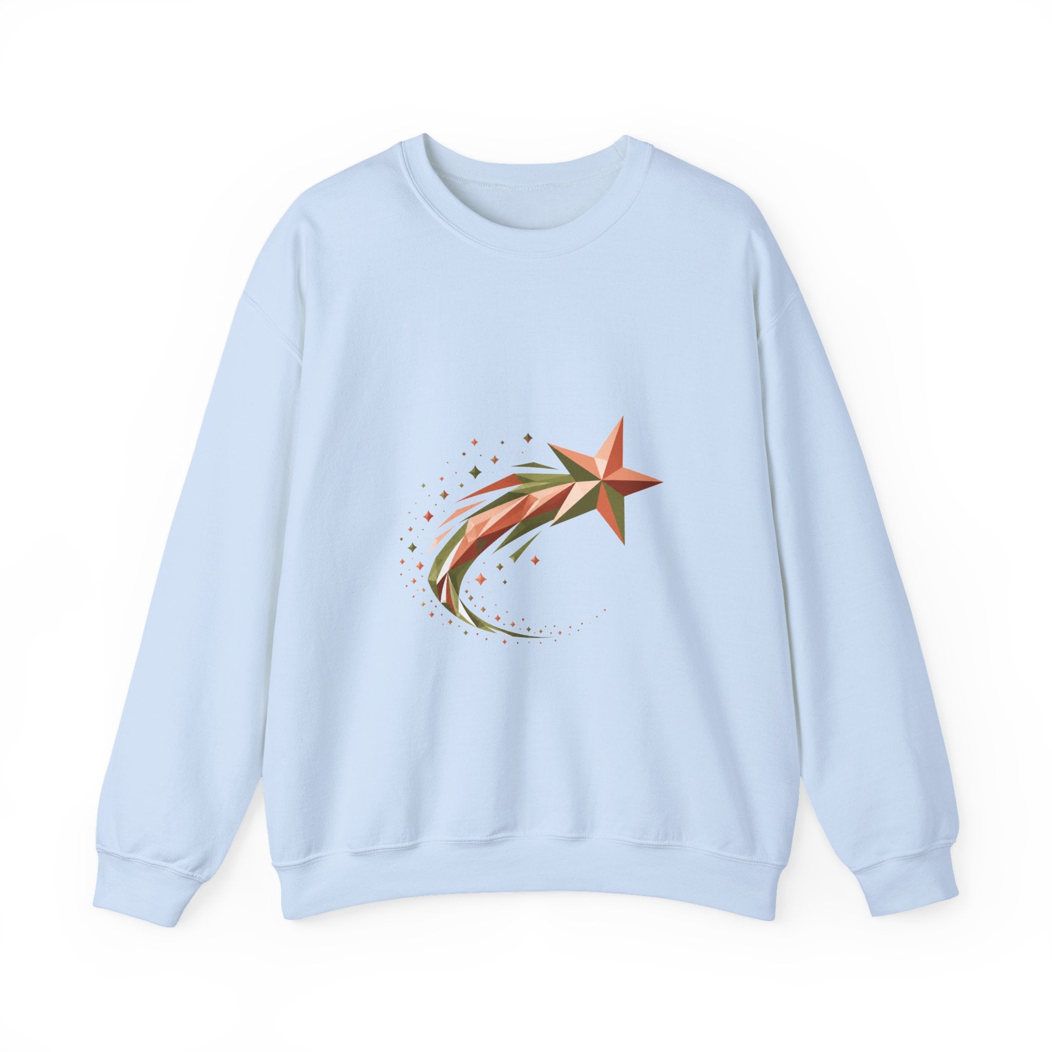 Matching Couple Sweatshirt - Shooting Star & North Star Matching Couple Comfort Colors Crew Geometric Art His Hers Love Gift - Design A