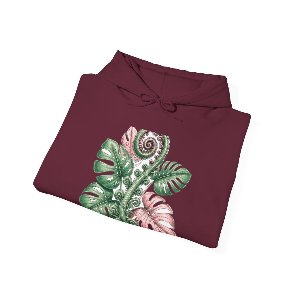 Matching Couple Sweatshirt - Desert & Rainforest Matching Couple Hooded Sweatshirt Hand-Drawn Art His Hers Best Friend Gift - Design B