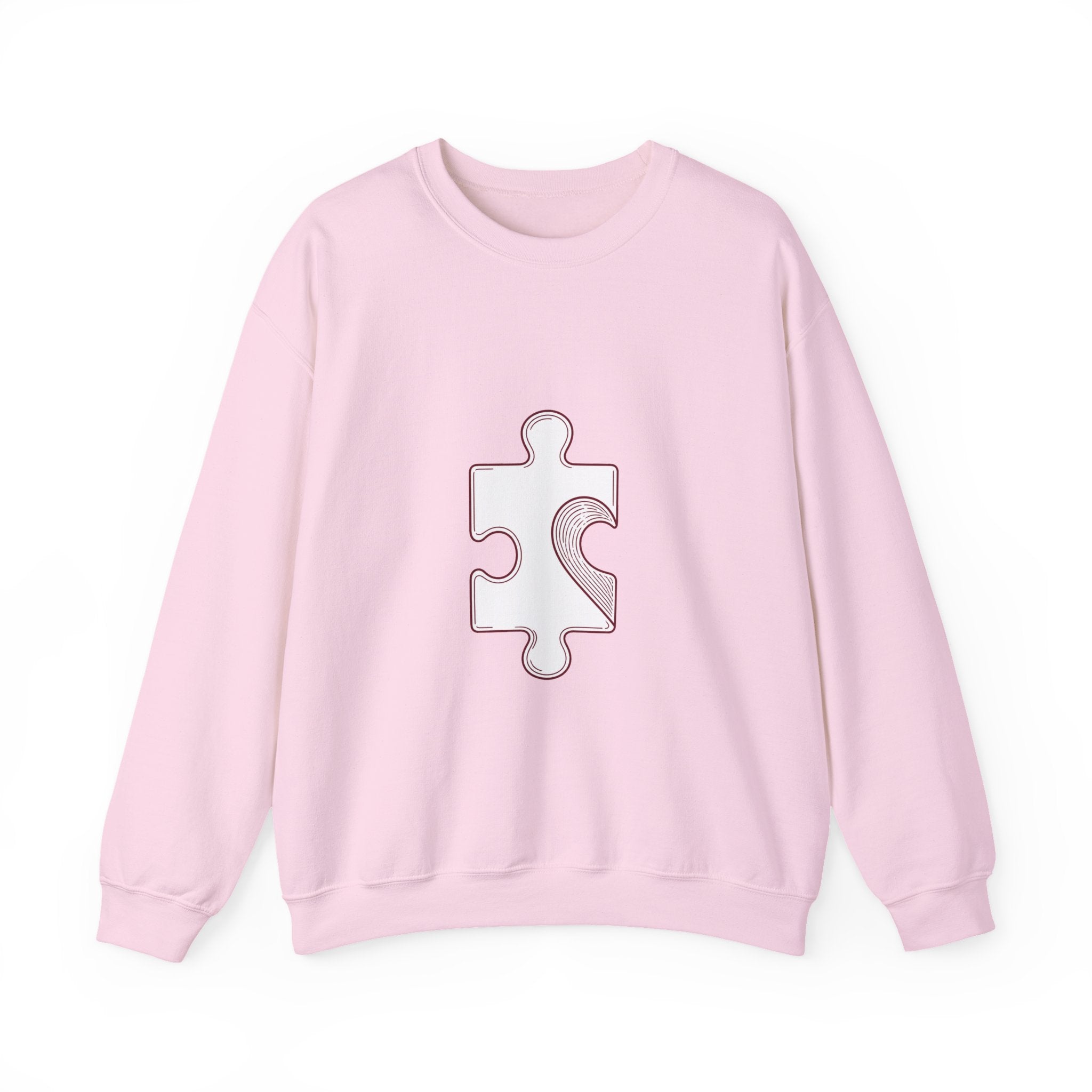 Matching Couple Sweatshirt - Puzzle Pieces Matching Couple Premium Fleece Sweatshirt Minimalist Art His Hers Christmas Gift - Design A