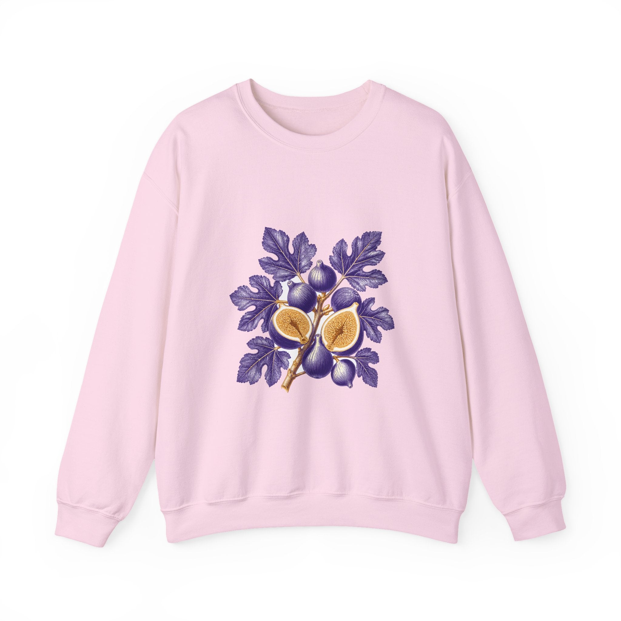 Matching Couple Sweatshirt - Olive Branch & Fig Matching Couple Premium Fleece Sweatshirt Vintage Art His Hers Honeymoon Gift - Design B