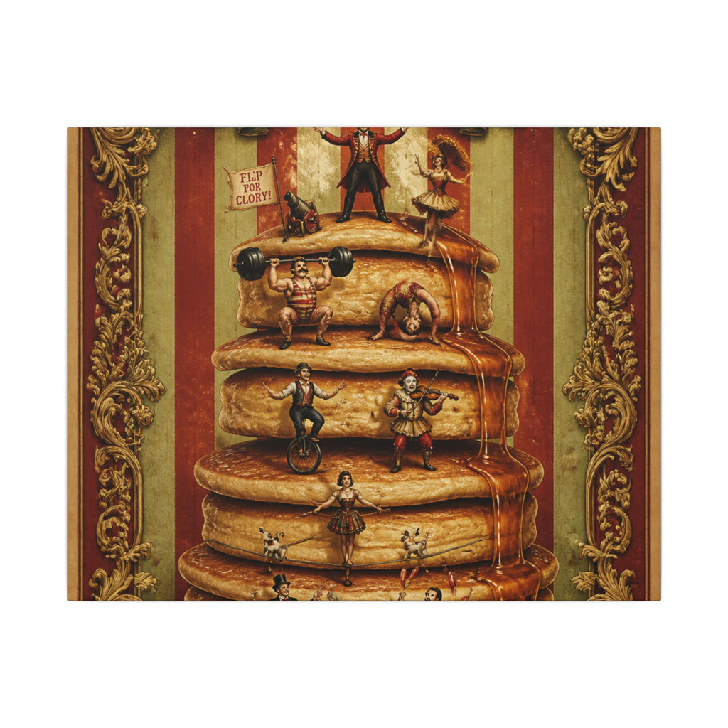 Pancake Stack Platform Wall Art Canvas 16×20 Baroque Home Office Decor Maximalist Print