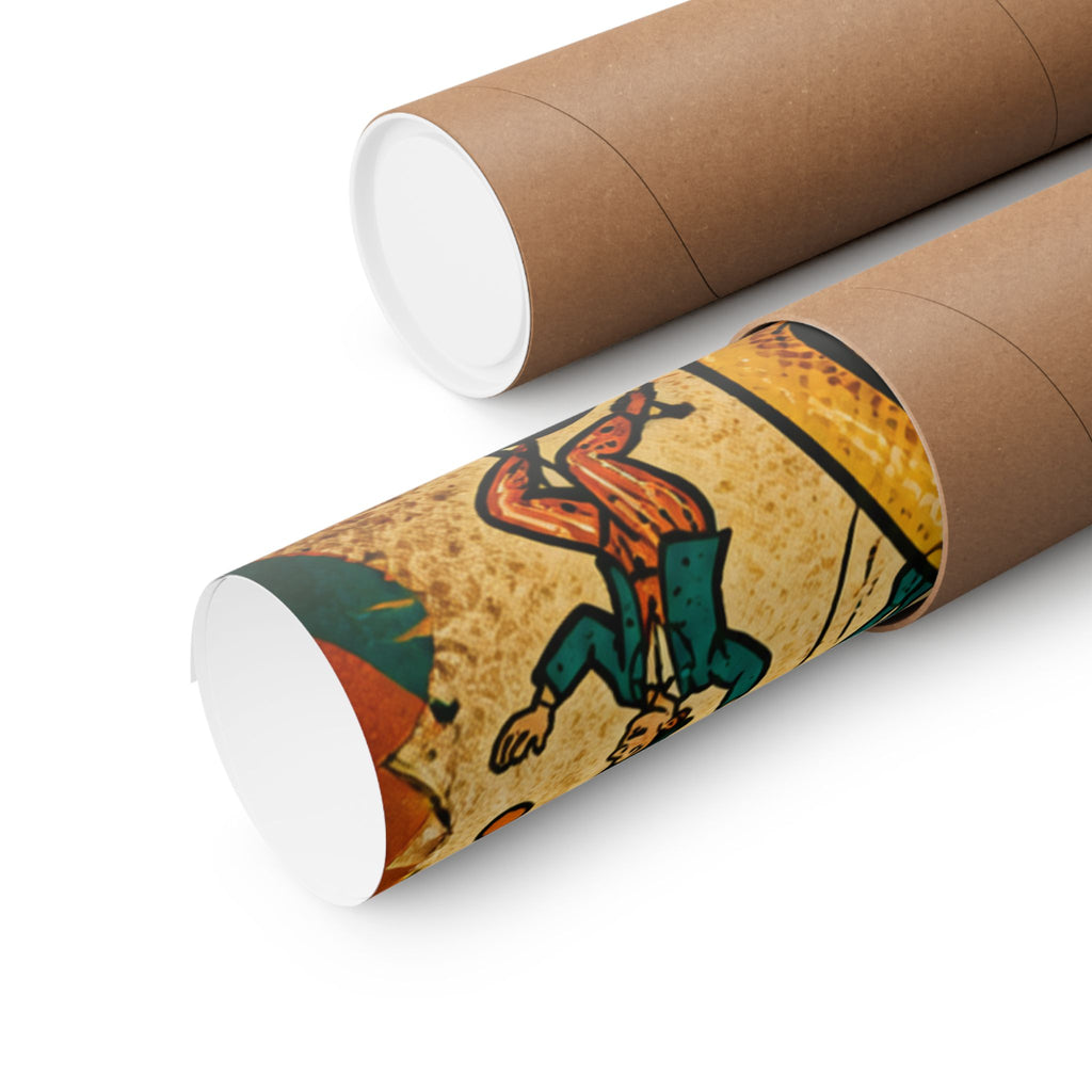 Saxophone Music Circus Wall Art Poster 24×36 Pop Art Restaurant Decor Maximalist Print