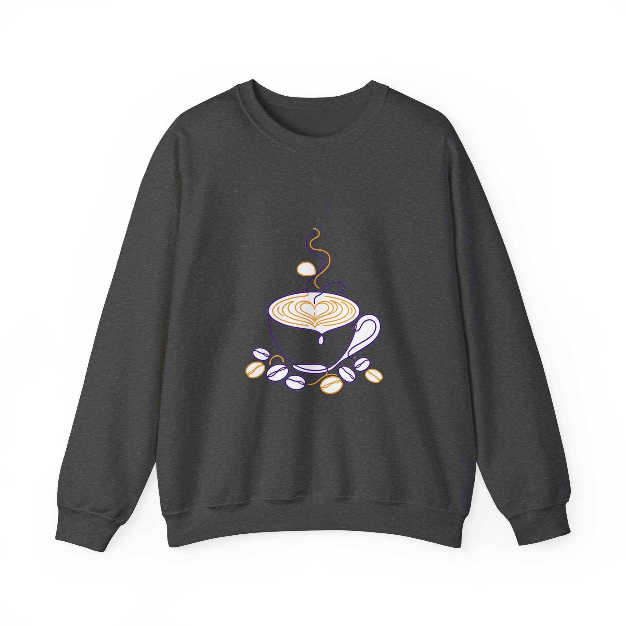 Matching Couple Sweatshirt - Coffee & Tea Matching Couple Crewneck Sweatshirt Minimalist Art His Hers Valentine Gift - Design A