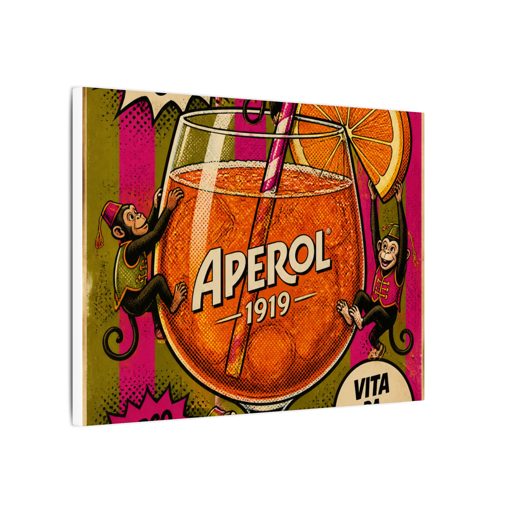 Aperol Spritz Monkeys Wall Art Canvas 16×20 Pop Art Living Room Decor Maximalist Print