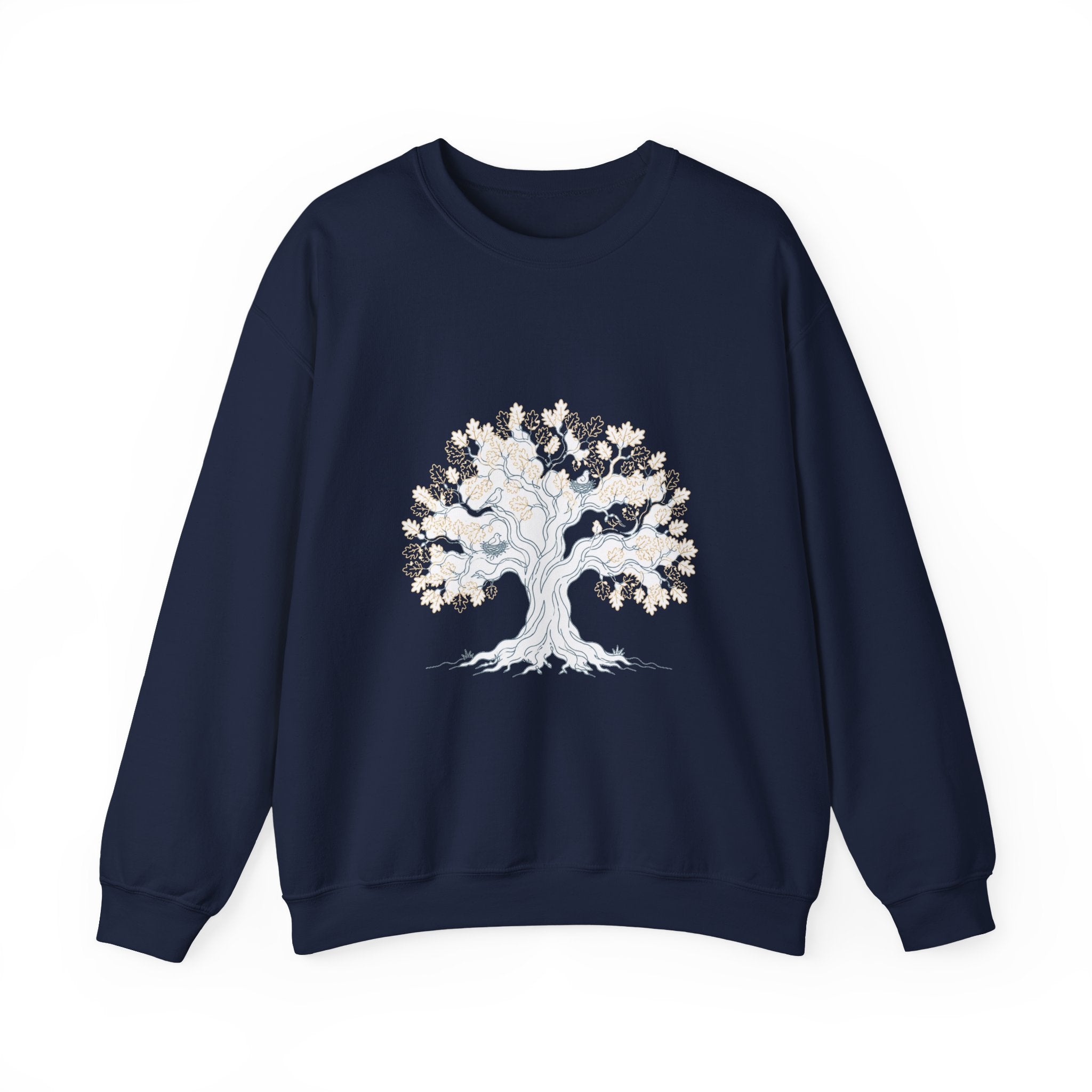 Matching Couple Sweatshirt - Ancient Oak & Deep Roots Matching Couple Premium Fleece Sweatshirt Minimalist Art His Hers Christmas Gift - Design A
