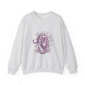 Matching Couple Sweatshirt - Tiger & Crane Matching Couple Crewneck Sweatshirt Hand-Drawn Art His Hers Best Friend Gift - Design A