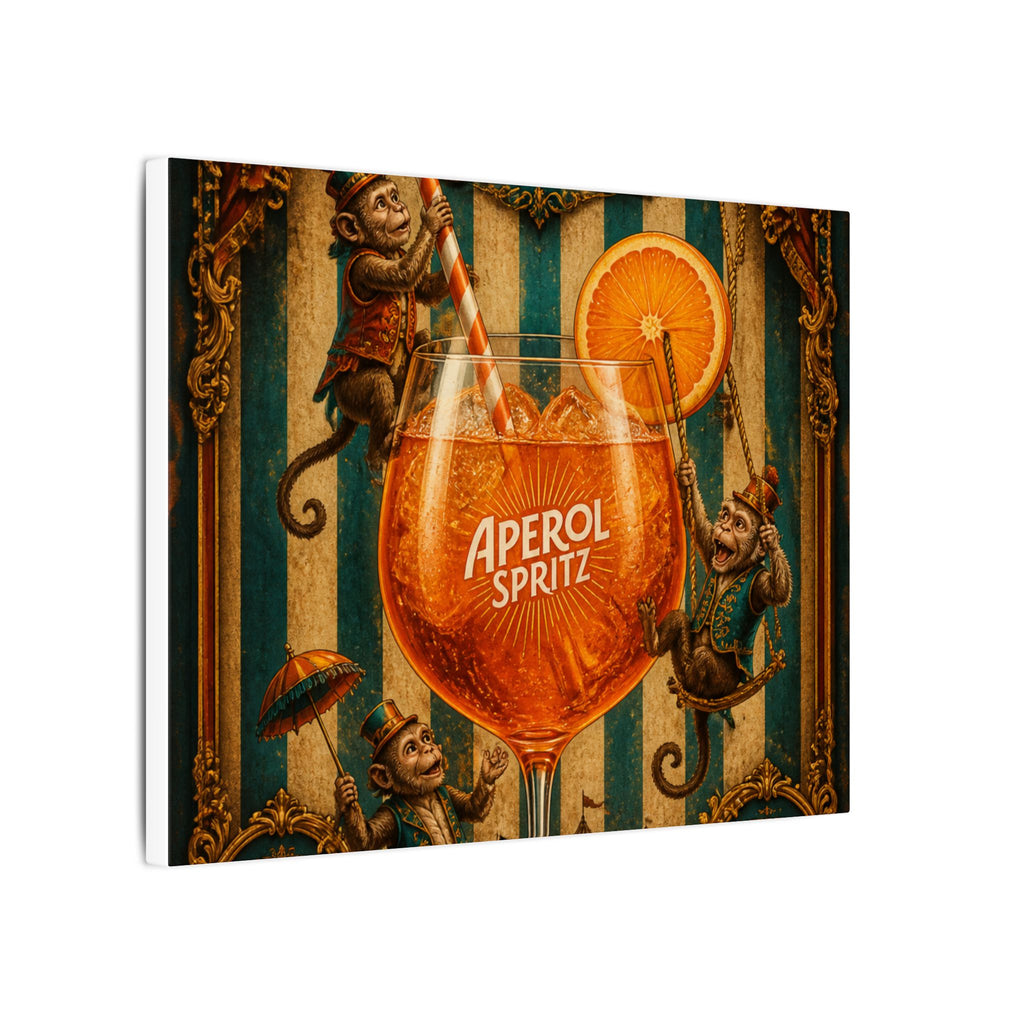 Aperol Spritz Monkeys Wall Art Canvas 16×20 Baroque Home Office Decor Maximalist Print
