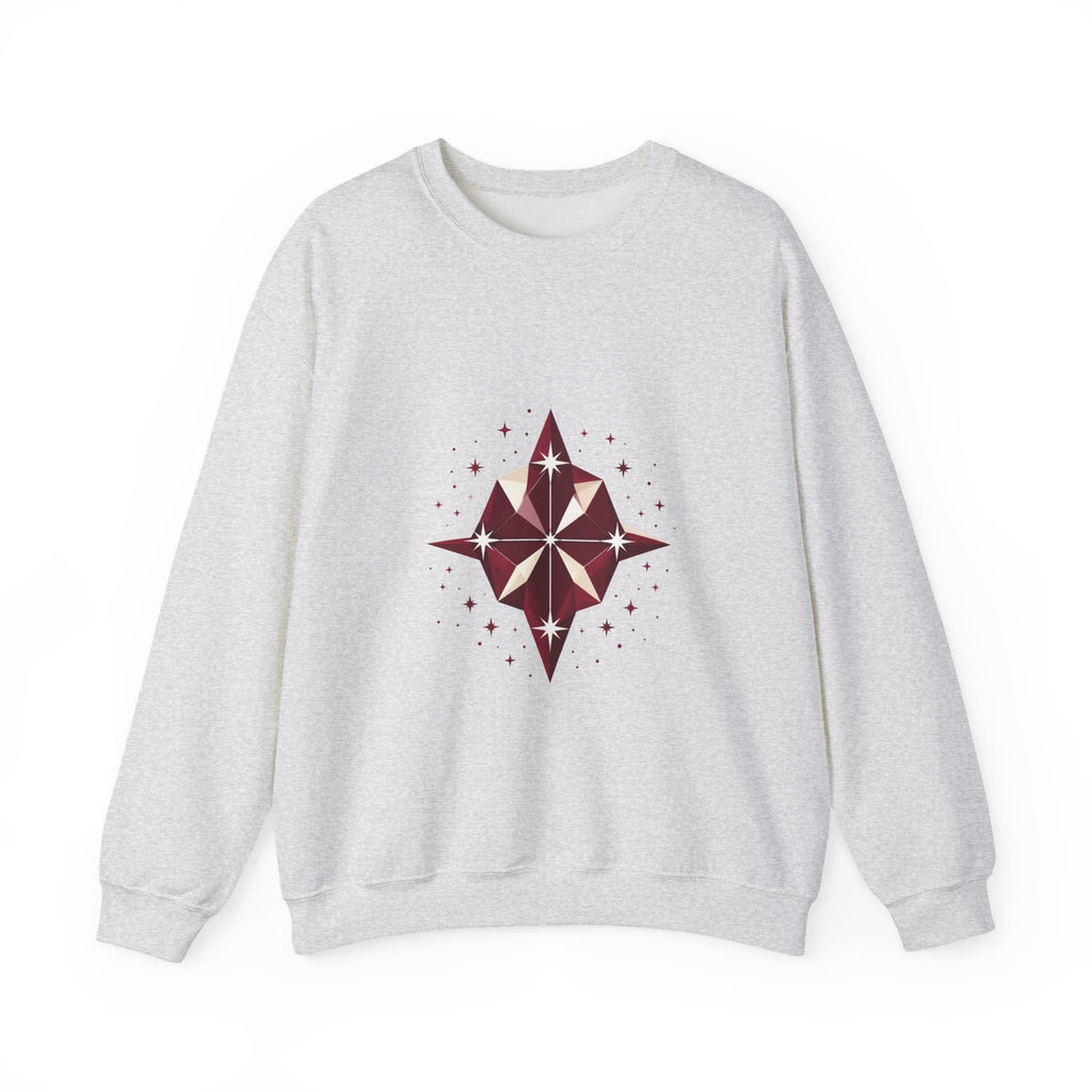 Matching Couple Sweatshirt - Aurora & Southern Cross Matching Couple Crewneck Sweatshirt Geometric Art His Hers Couple Gift - Design B