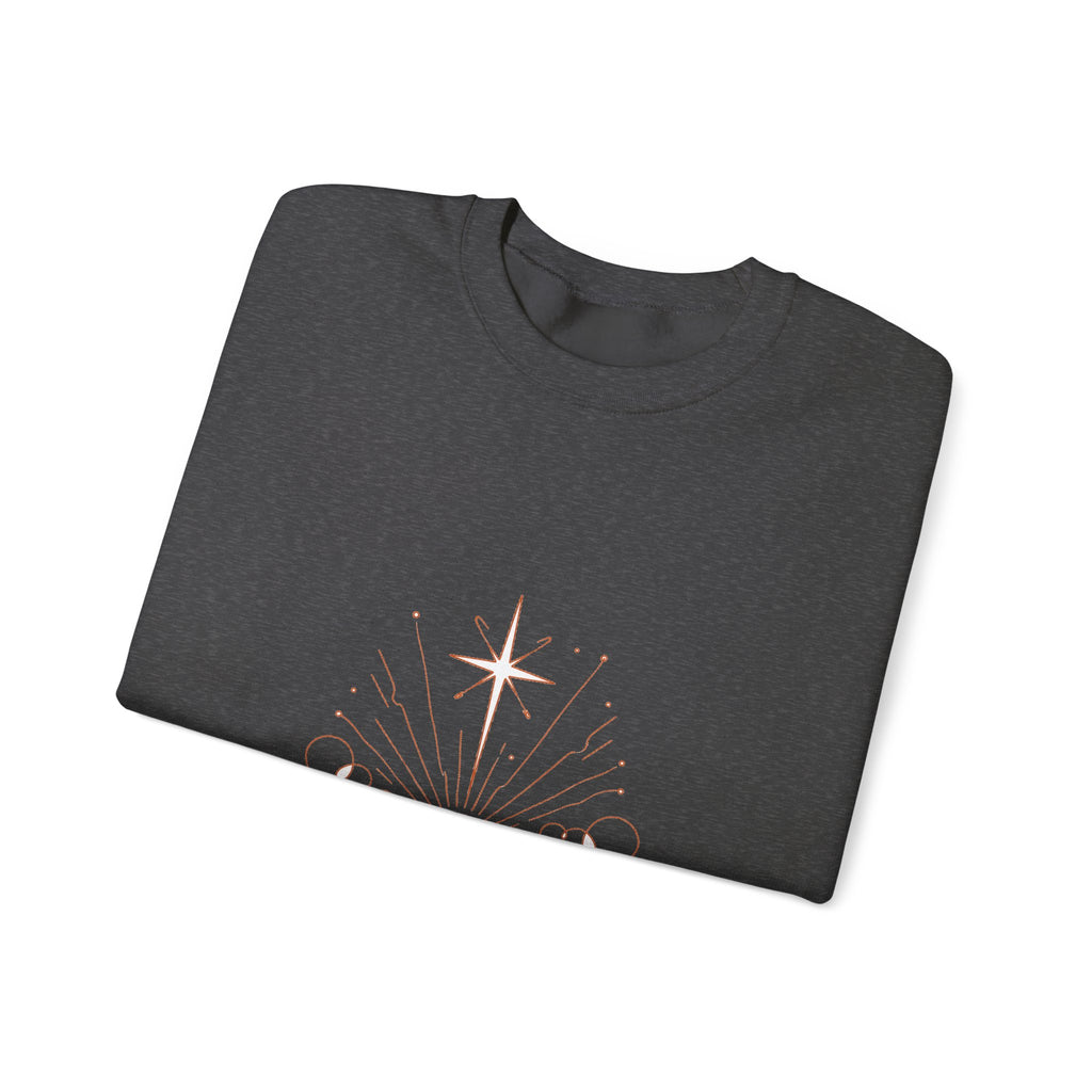 Matching Couple Sweatshirt - Evening & Morning Star Matching Couple Premium Fleece Sweatshirt Minimalist Art His Hers Christmas Gift - Design B