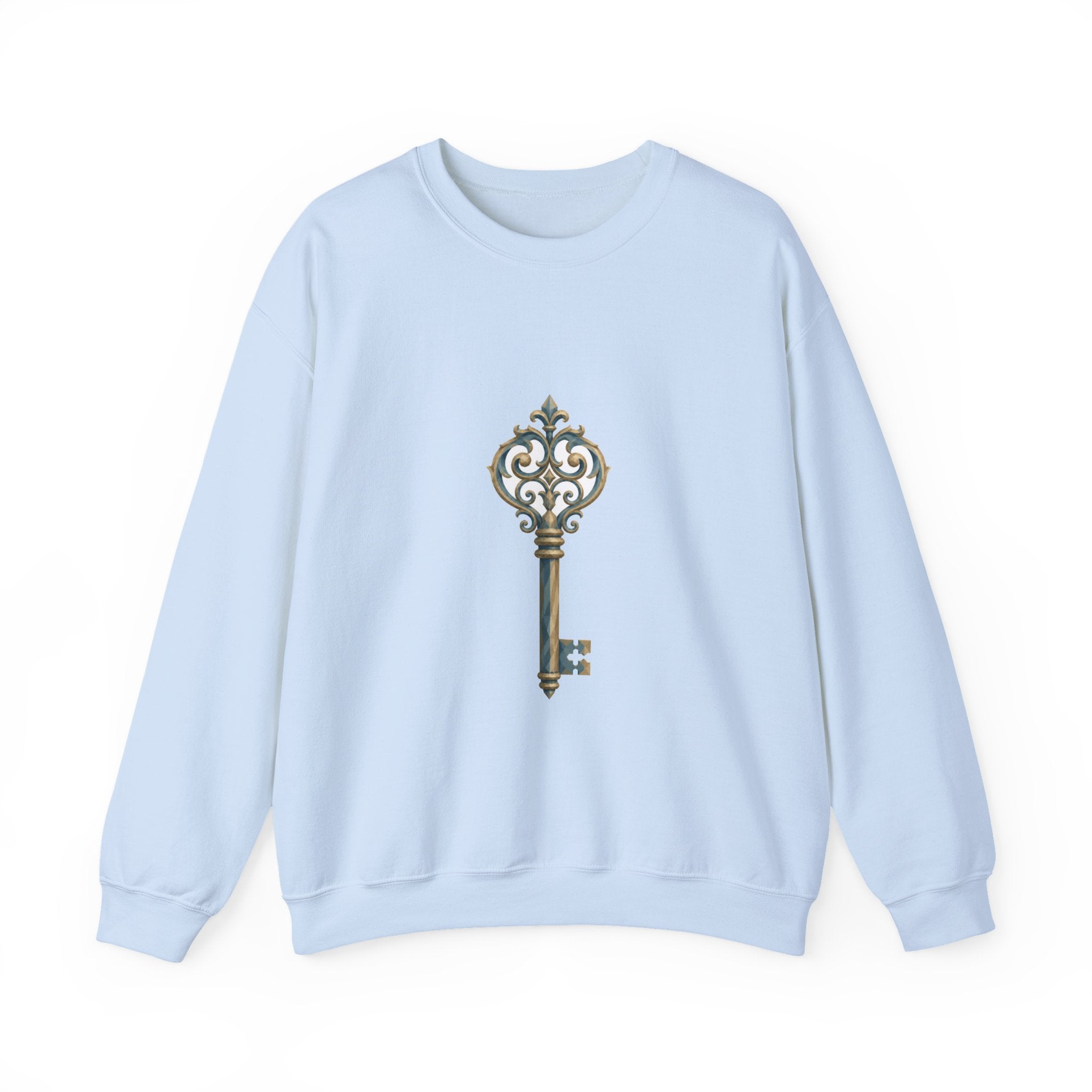 Matching Couple Sweatshirt - Key & Lock Matching Couple Comfort Colors Crew Geometric Art His Hers Love Gift - Design A