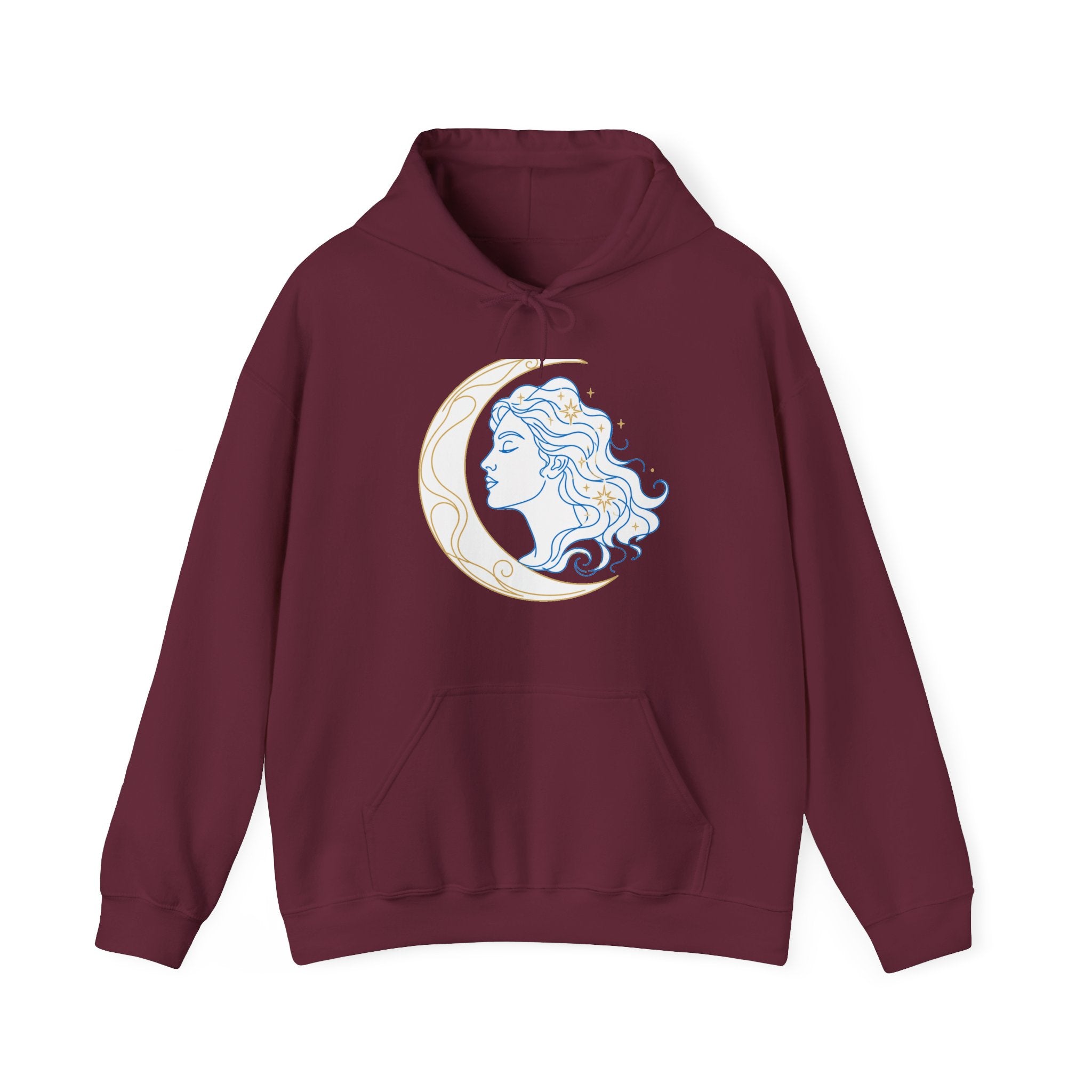 Matching Couple Sweatshirt - Helios & Selene Matching Couple Hooded Sweatshirt Minimalist Art His Hers Valentine Gift - Design B