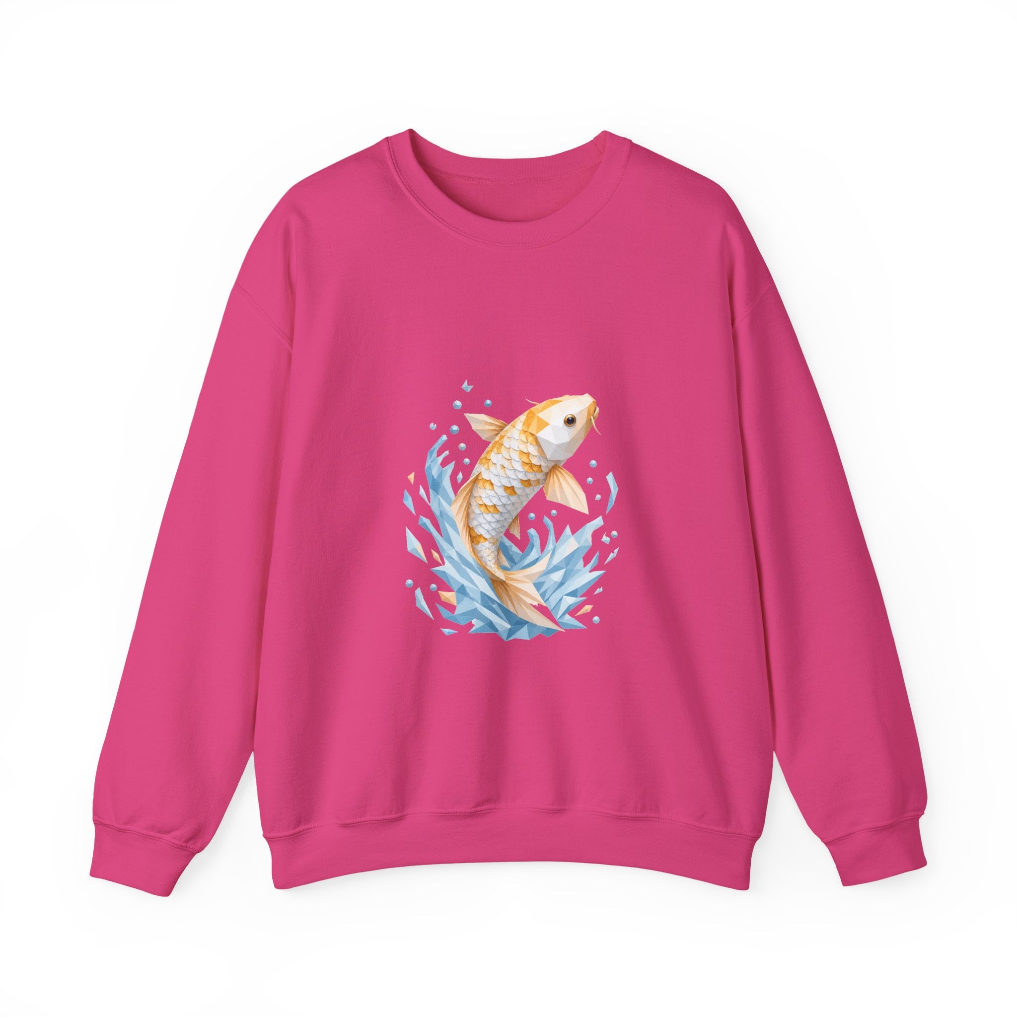 Matching Couple Sweatshirt - Koi Fish Yin Yang Matching Couple Premium Fleece Sweatshirt Geometric Art His Hers Love Gift - Design A