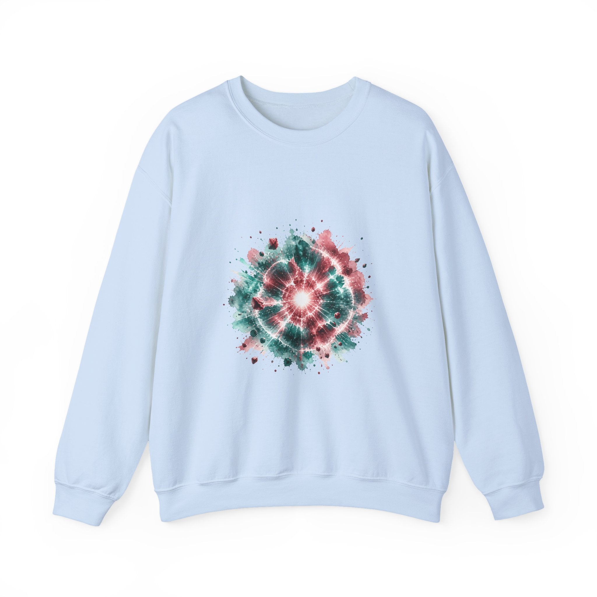 Matching Couple Sweatshirt - Galaxy & Supernova Matching Couple Comfort Colors Crew Watercolor Art His Hers Birthday Gift - Design B