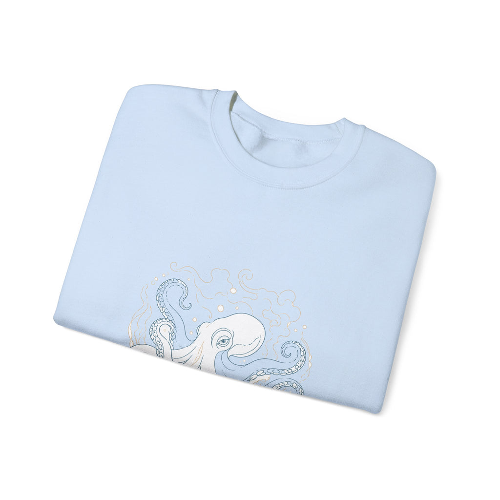 Matching Couple Sweatshirt - Octopus & Jellyfish Matching Couple Crewneck Sweatshirt Minimalist Art His Hers Valentine Gift - Design A