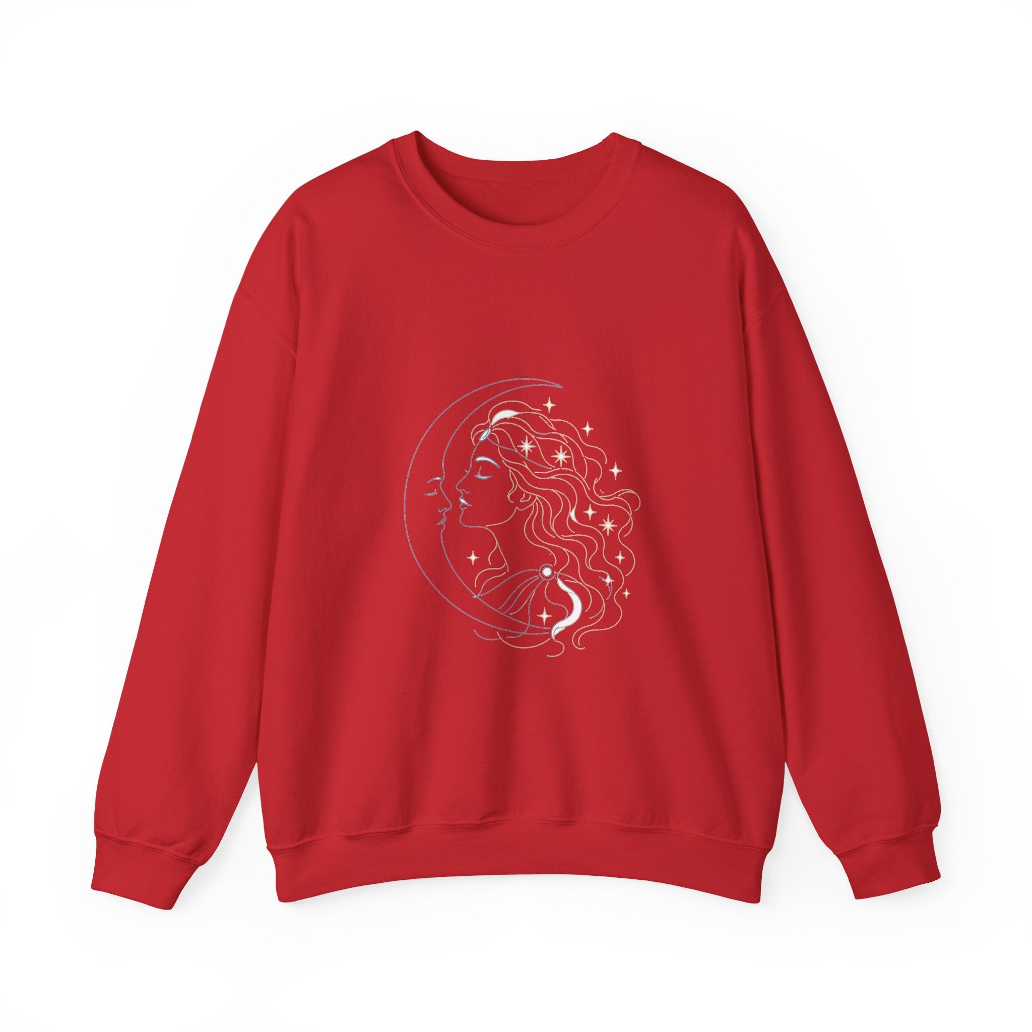 Matching Couple Sweatshirt - Helios & Selene Matching Couple Comfort Colors Crew Minimalist Art His Hers Christmas Gift - Design B