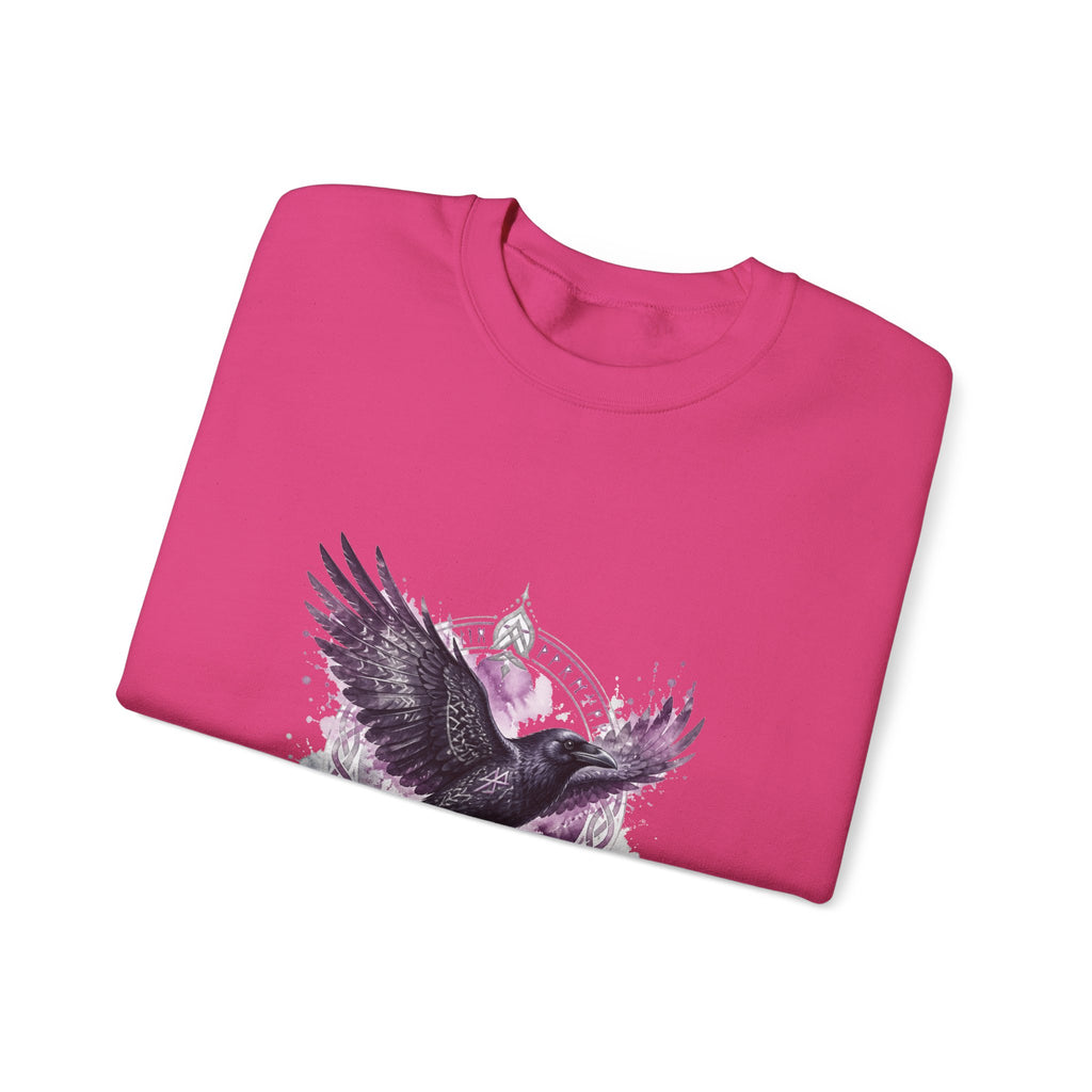 Matching Couple Sweatshirt - Huginn & Muninn Matching Couple Premium Fleece Sweatshirt Watercolor Art His Hers Birthday Gift - Design B