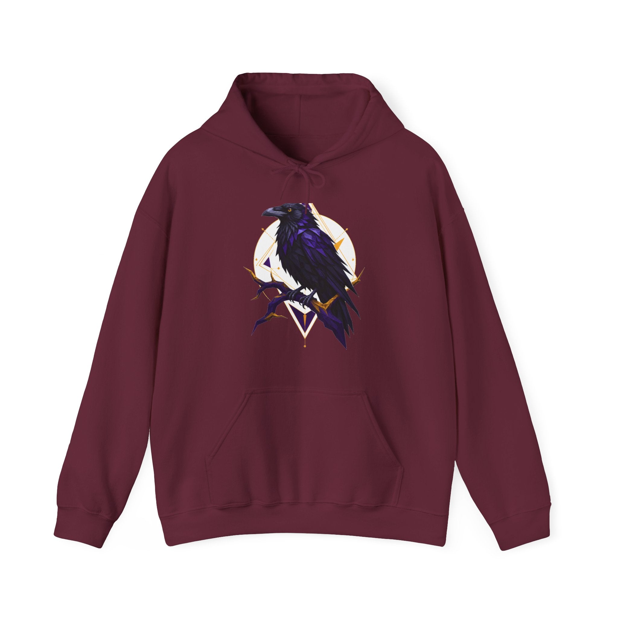 Matching Couple Sweatshirt - Raven & Swan Matching Couple Hooded Sweatshirt Geometric Art His Hers Couple Gift - Design A