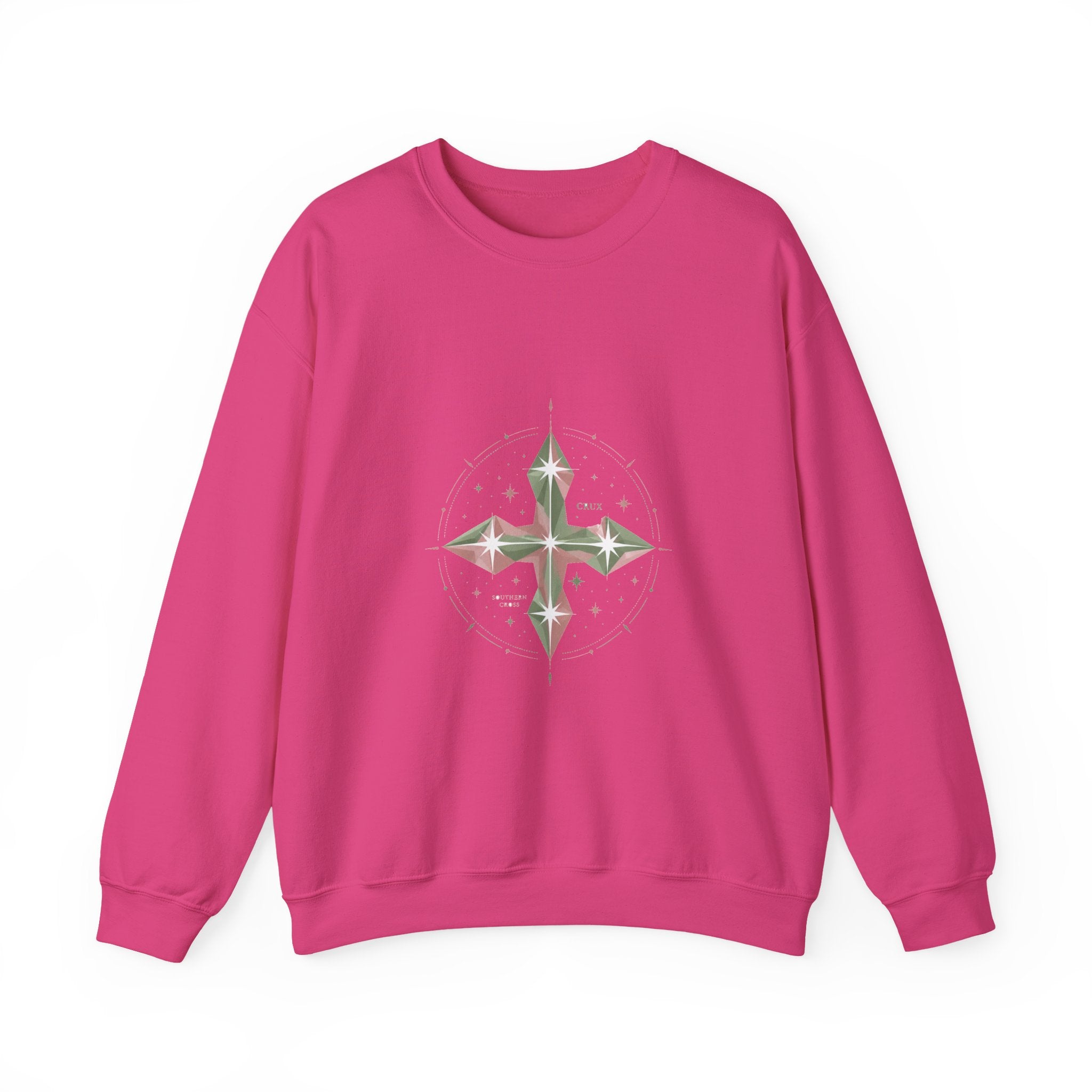 Matching Couple Sweatshirt - Aurora & Southern Cross Matching Couple Comfort Colors Crew Geometric Art His Hers Love Gift - Design B