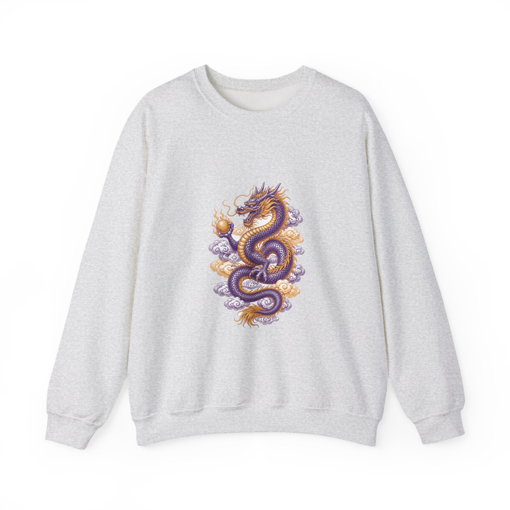 Matching Couple Sweatshirt - Dragon & Phoenix Matching Couple Comfort Colors Crew Vintage Art His Hers Honeymoon Gift - Design A
