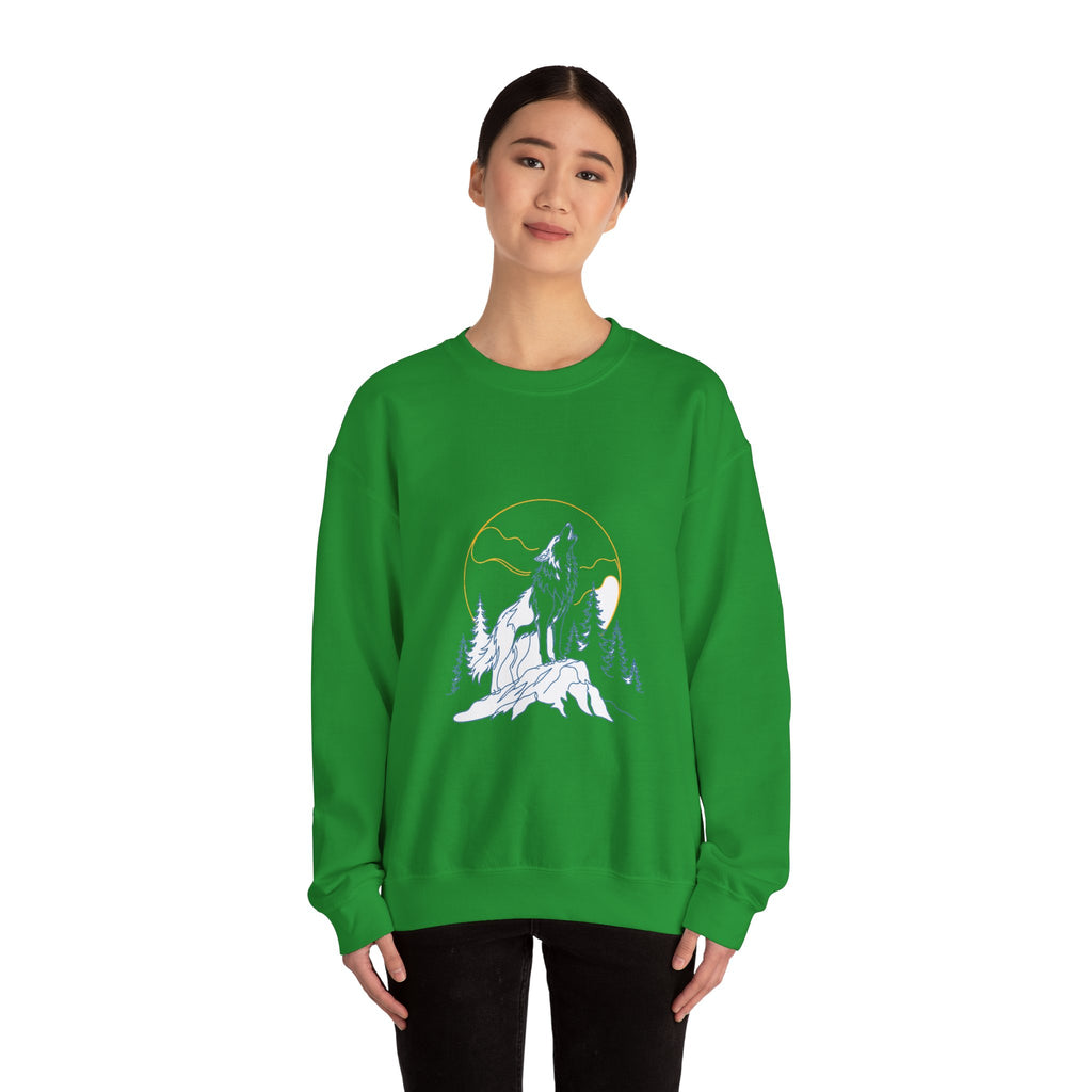 Matching Couple Sweatshirt - Wolf & Dove Matching Couple Crewneck Sweatshirt Minimalist Art His Hers Valentine Gift - Design A