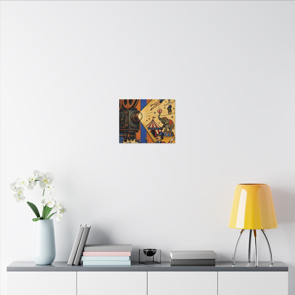 Film Camera Projector Show Wall Art Canvas 24×36 Pop Art Restaurant Decor Maximalist Print