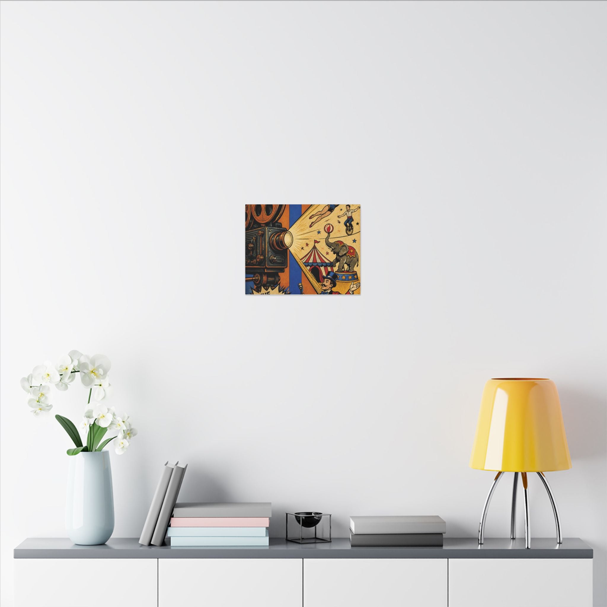 Film Camera Projector Show Wall Art Canvas 24×36 Pop Art Restaurant Decor Maximalist Print