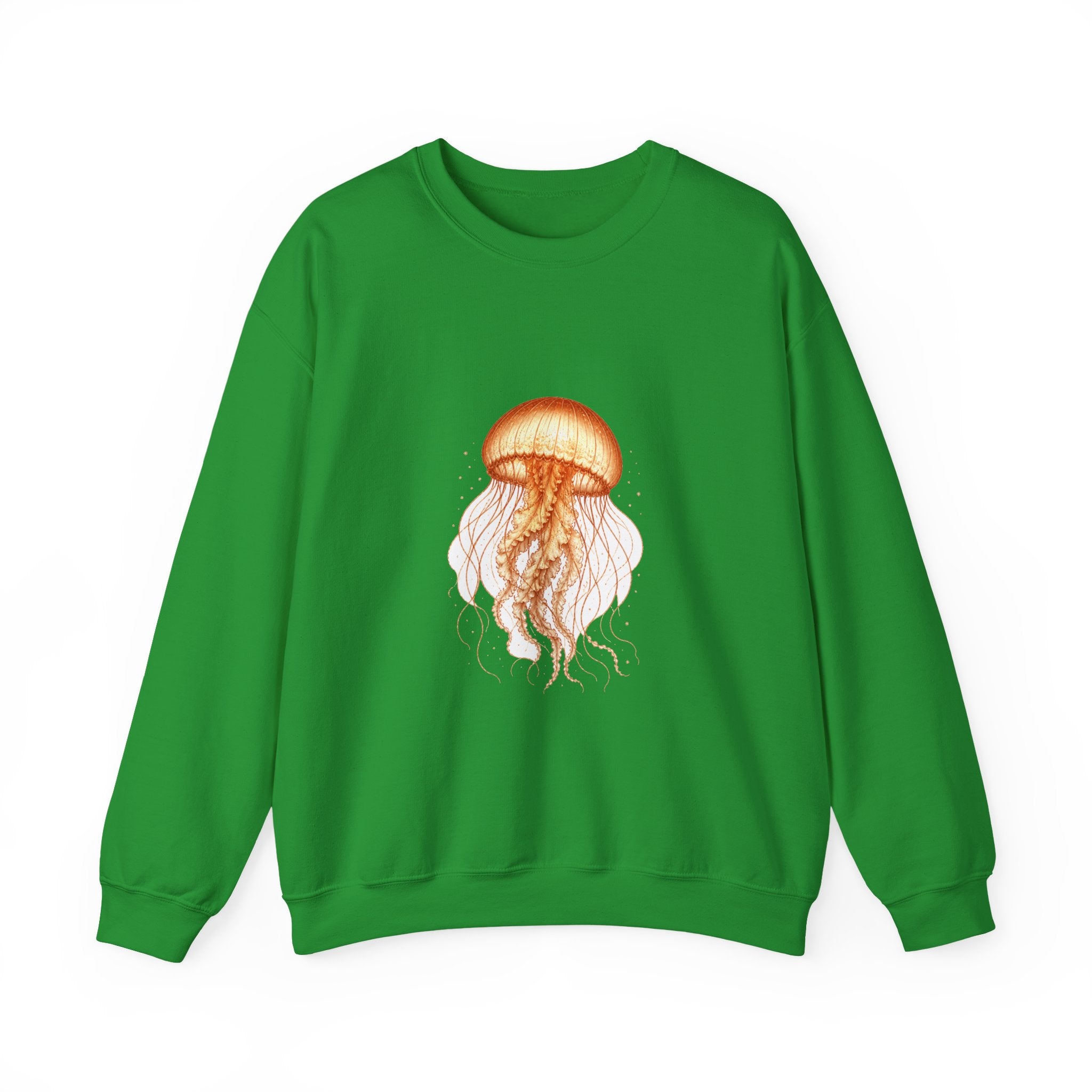 Matching Couple Sweatshirt - Octopus & Jellyfish Matching Couple Comfort Colors Crew Vintage Art His Hers Honeymoon Gift - Design B