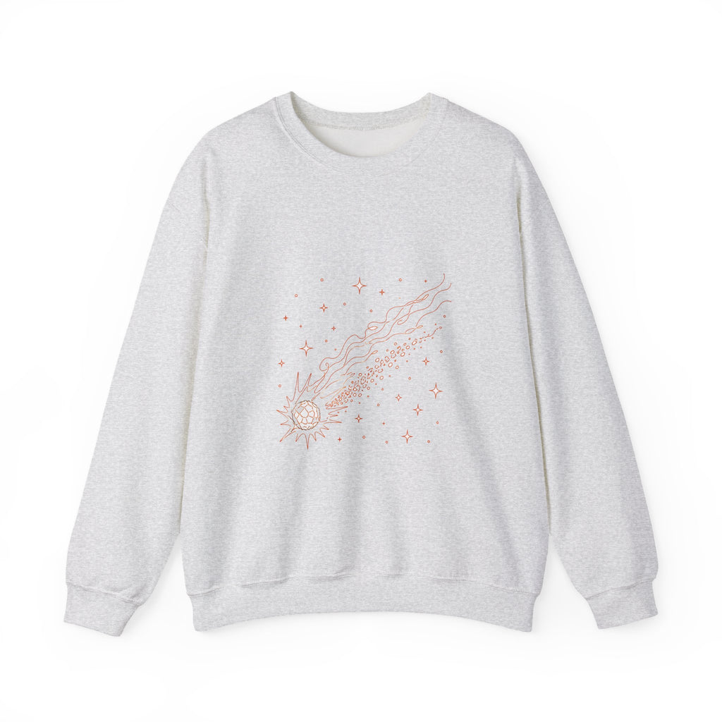 Matching Couple Sweatshirt - Comet & Asteroid Matching Couple Crewneck Sweatshirt Minimalist Art His Hers Valentine Gift - Design A
