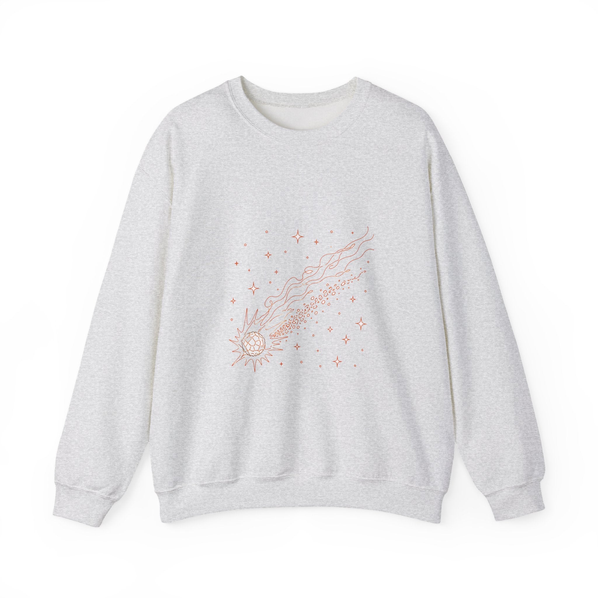 Matching Couple Sweatshirt - Comet & Asteroid Matching Couple Crewneck Sweatshirt Minimalist Art His Hers Valentine Gift - Design A
