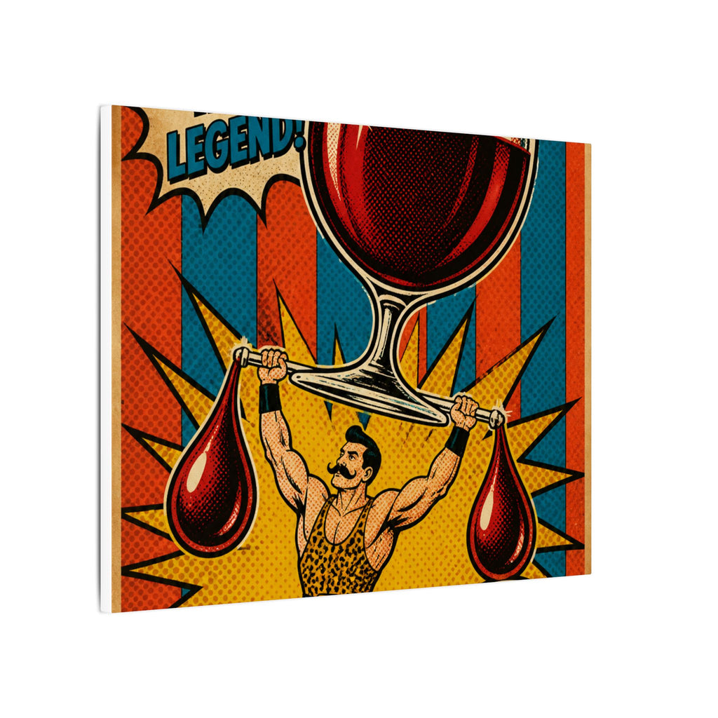 Wine Glass Strongman Wall Art Canvas 16×20 Pop Art Living Room Decor Maximalist Print