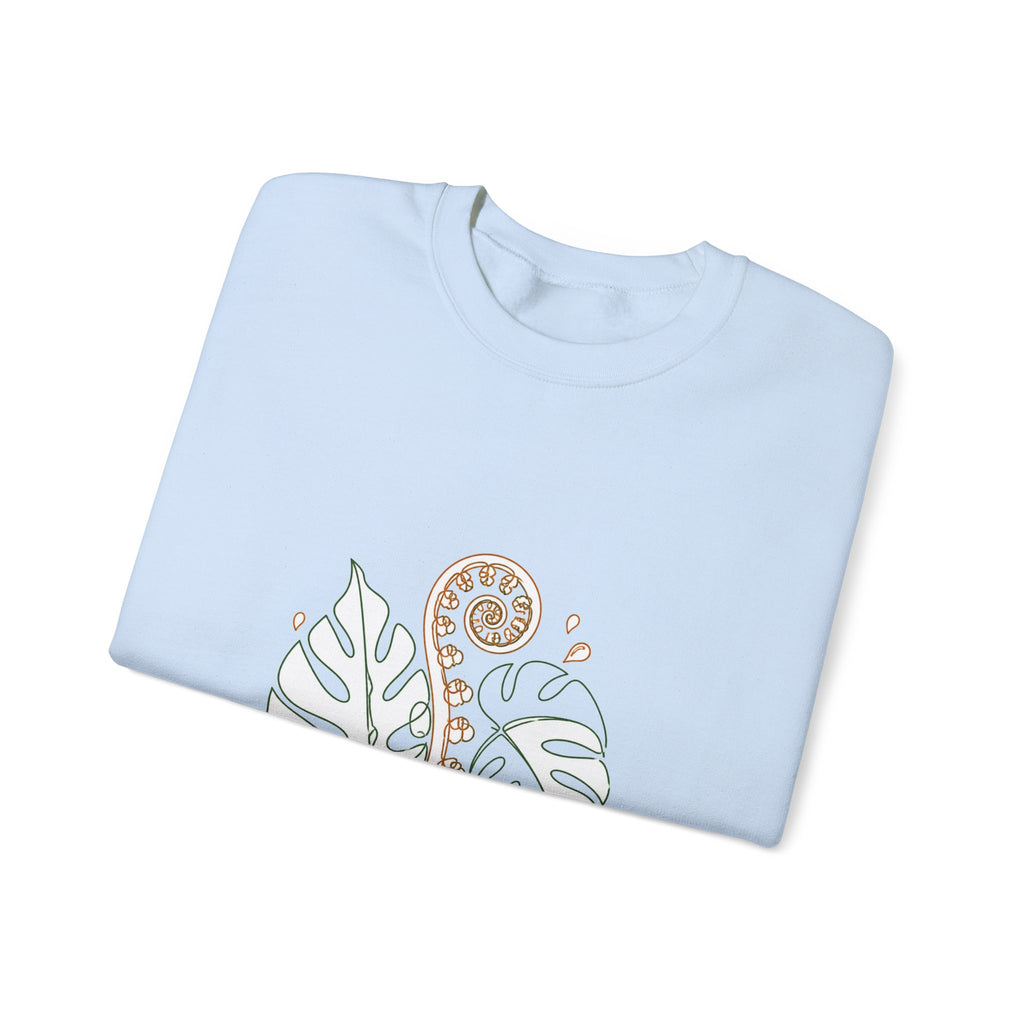 Matching Couple Sweatshirt - Desert & Rainforest Matching Couple Crewneck Sweatshirt Minimalist Art His Hers Valentine Gift - Design B