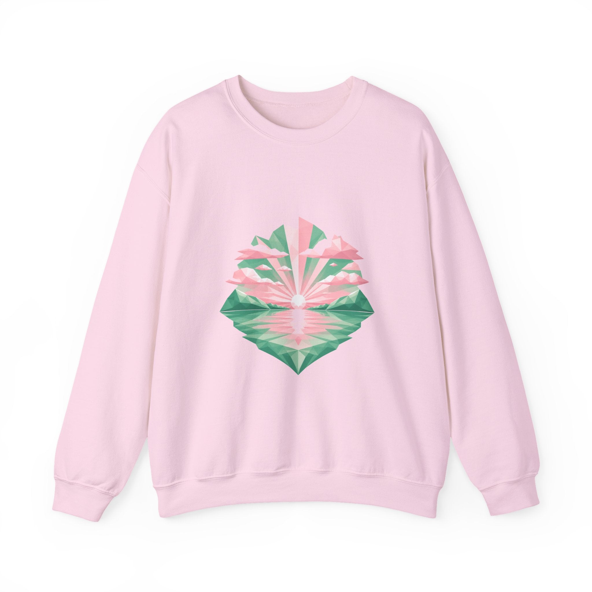 Matching Couple Sweatshirt - Sunrise & Sunset Matching Couple Crewneck Sweatshirt Geometric Art His Hers Couple Gift - Design A
