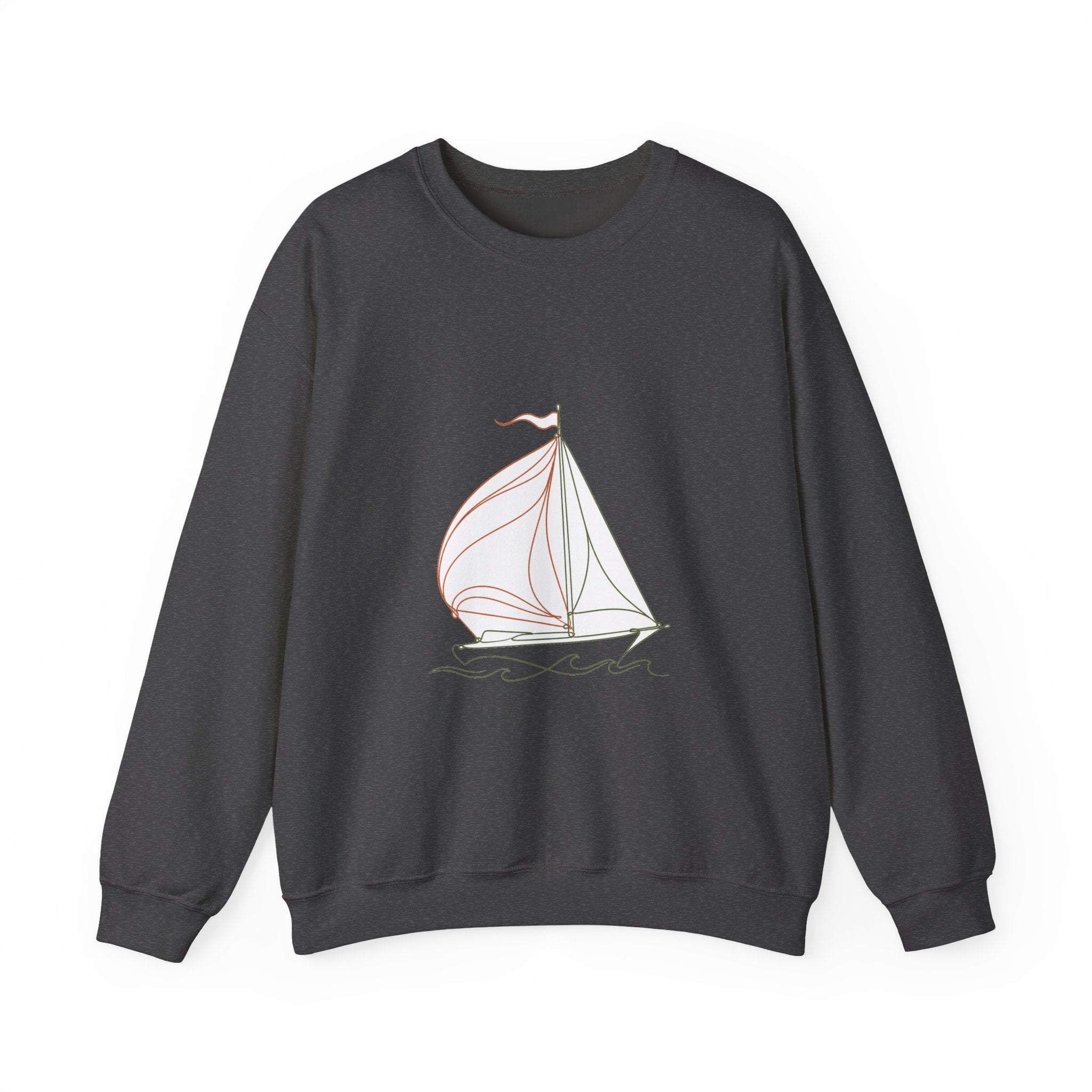 Matching Couple Sweatshirt - Anchor & Sail Matching Couple Crewneck Sweatshirt Minimalist Art His Hers Valentine Gift - Design B