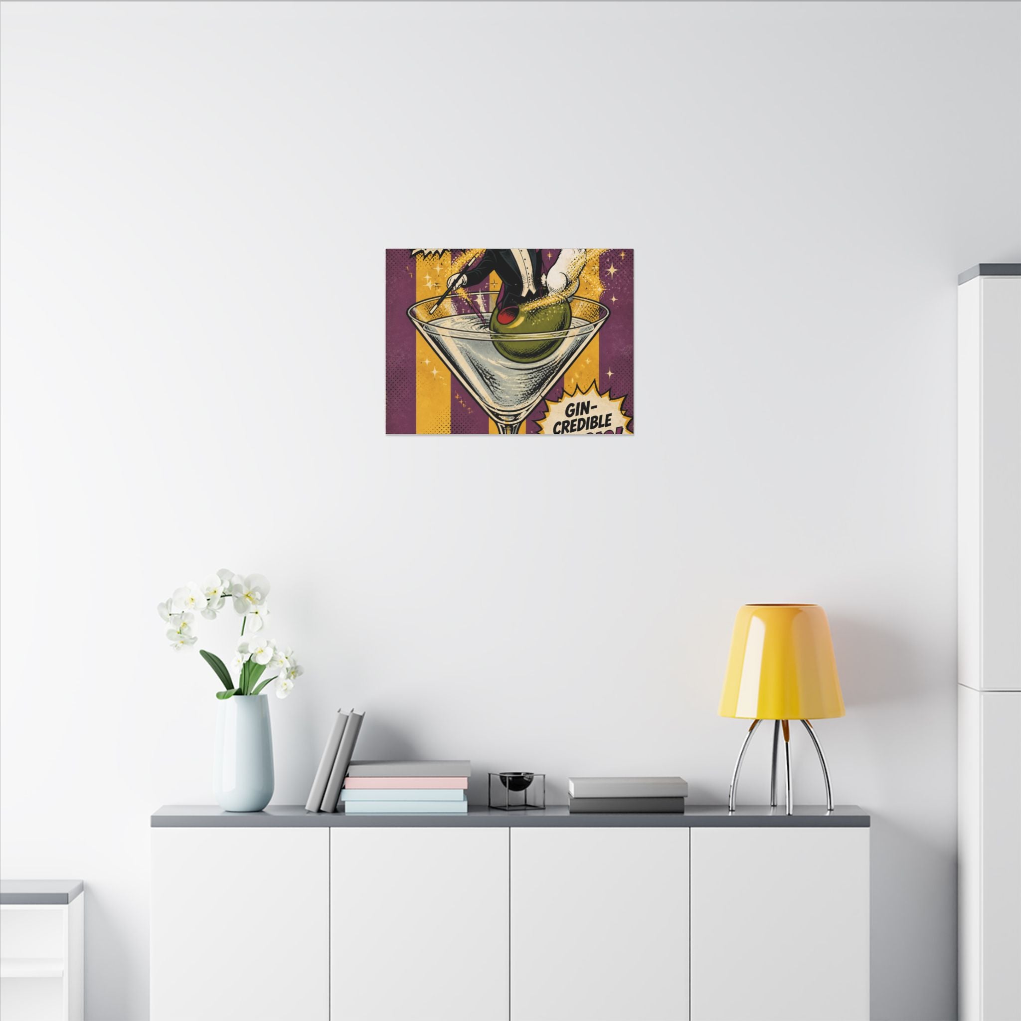 Martini Magician Wall Art Canvas 16×20 Pop Art Living Room Decor Maximalist Print
