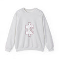 Matching Couple Sweatshirt - Puzzle Pieces Matching Couple Premium Fleece Sweatshirt Minimalist Art His Hers Christmas Gift - Design A