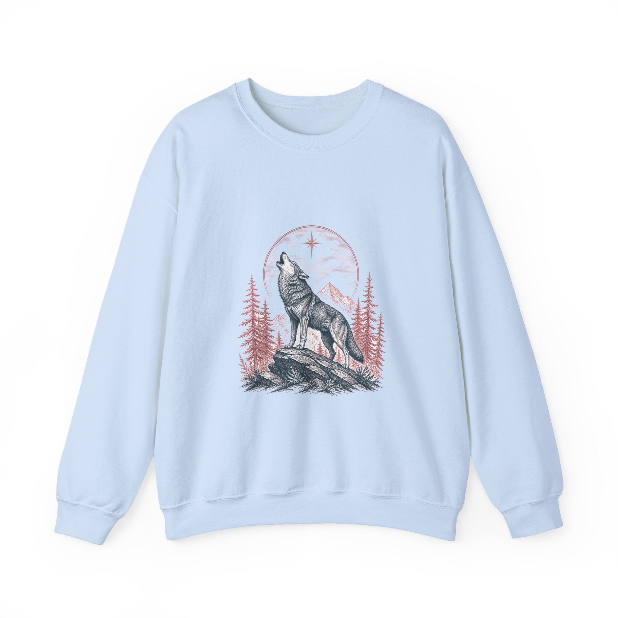 Matching Couple Sweatshirt - Wolf & Dove Matching Couple Premium Fleece Sweatshirt Vintage Art His Hers Honeymoon Gift - Design A
