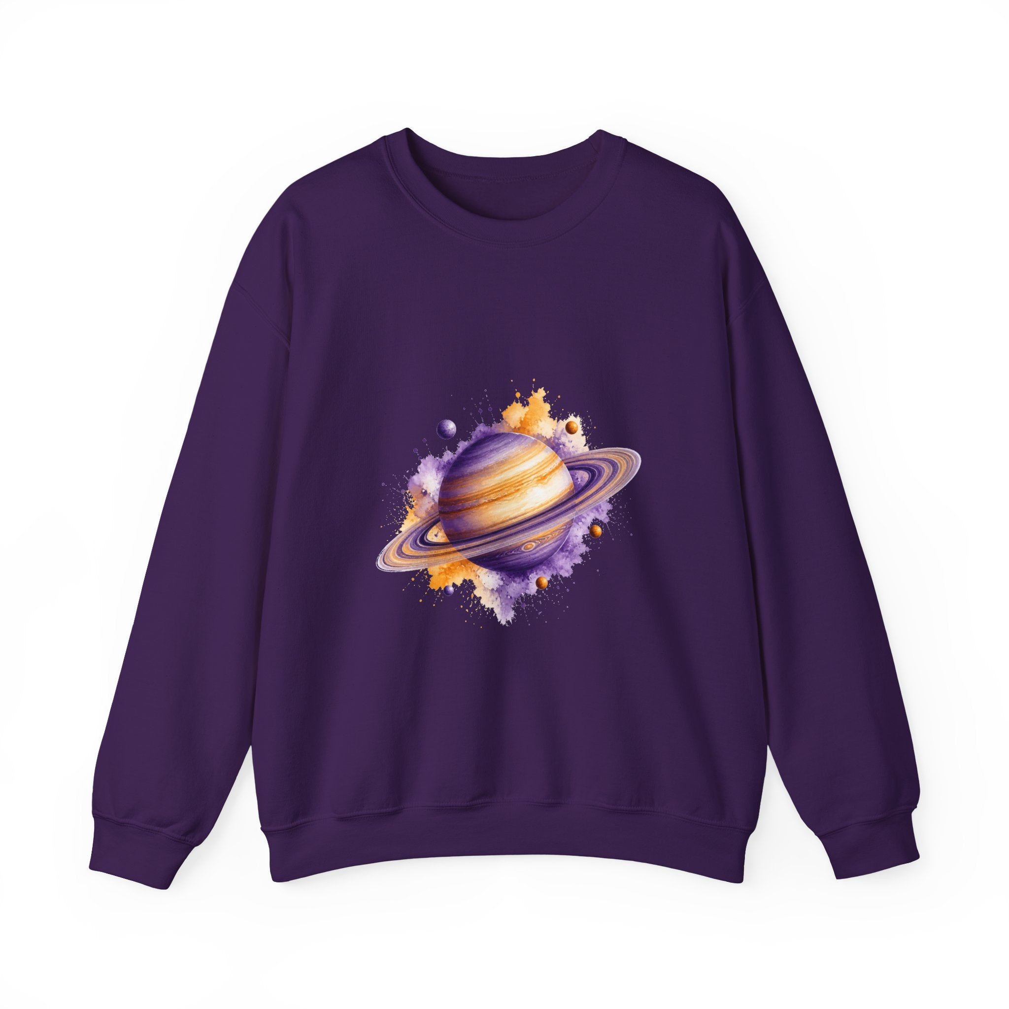 Matching Couple Sweatshirt - Saturn & Jupiter Matching Couple Comfort Colors Crew Watercolor Art His Hers Birthday Gift - Design A