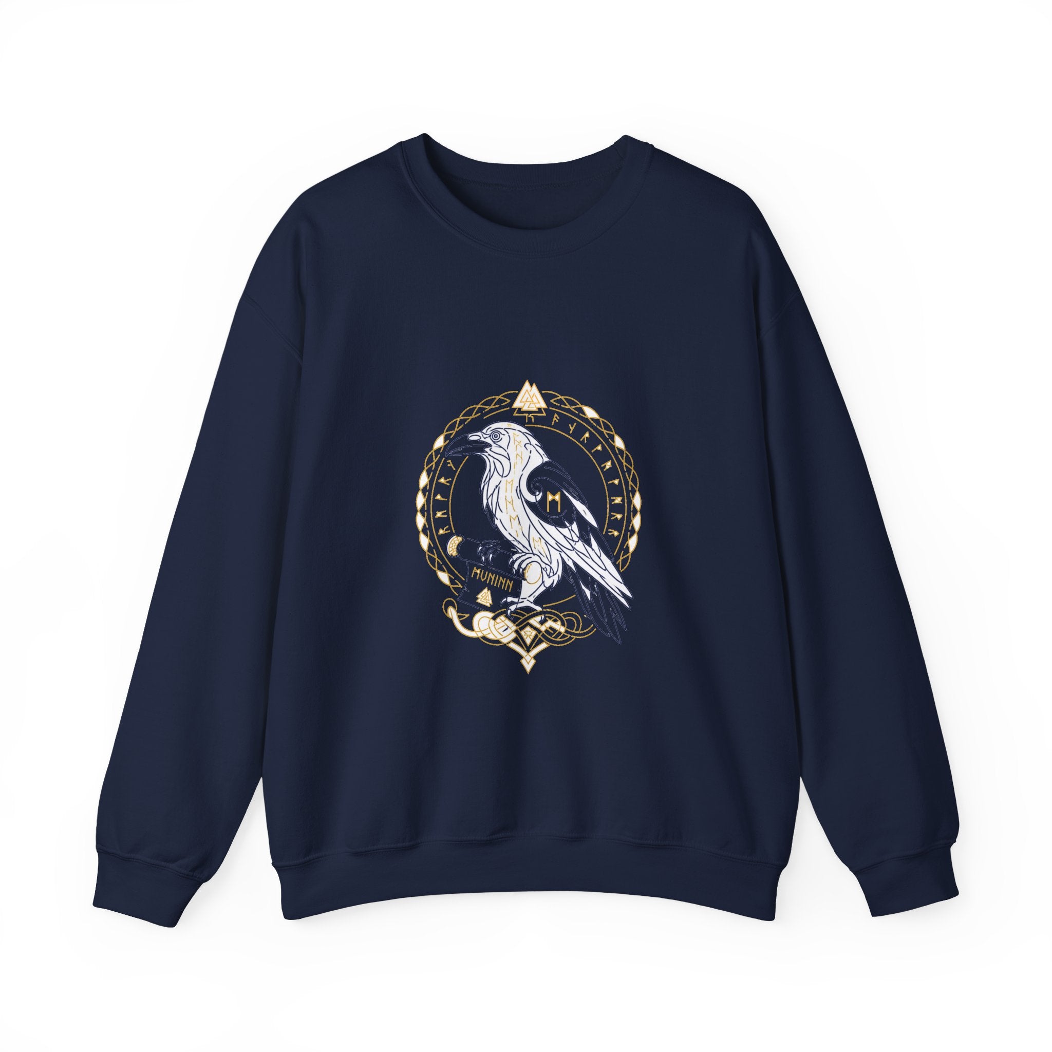 Matching Couple Sweatshirt - Huginn & Muninn Matching Couple Premium Fleece Sweatshirt Minimalist Art His Hers Christmas Gift - Design B