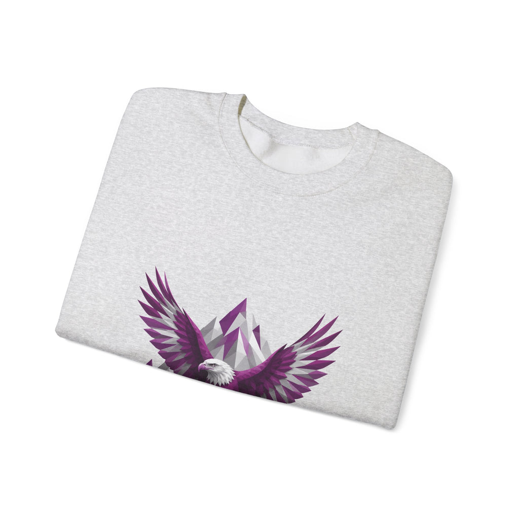 Matching Couple Sweatshirt - Eagle & Whale Matching Couple Crewneck Sweatshirt Geometric Art His Hers Couple Gift - Design A