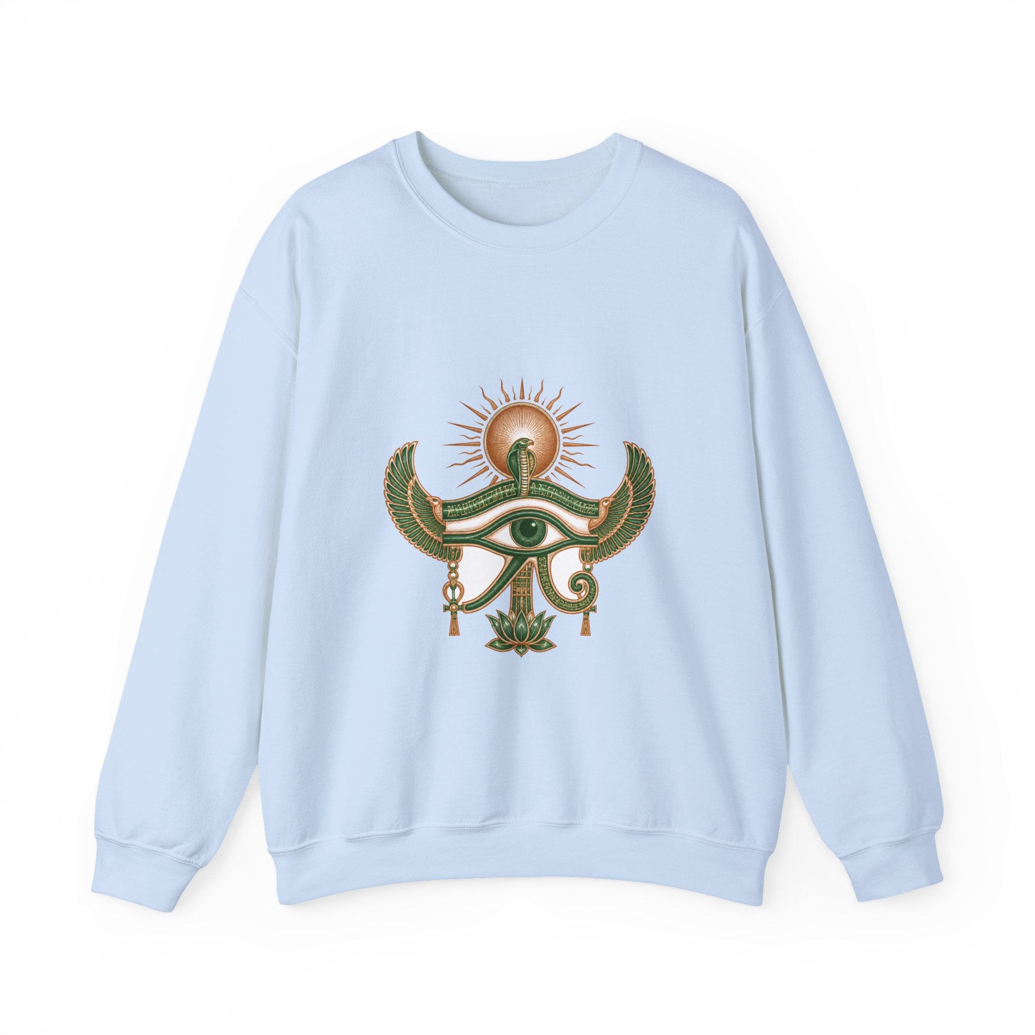 Matching Couple Sweatshirt - Eye of Ra & Horus Matching Couple Premium Fleece Sweatshirt Vintage Art His Hers Honeymoon Gift - Design A