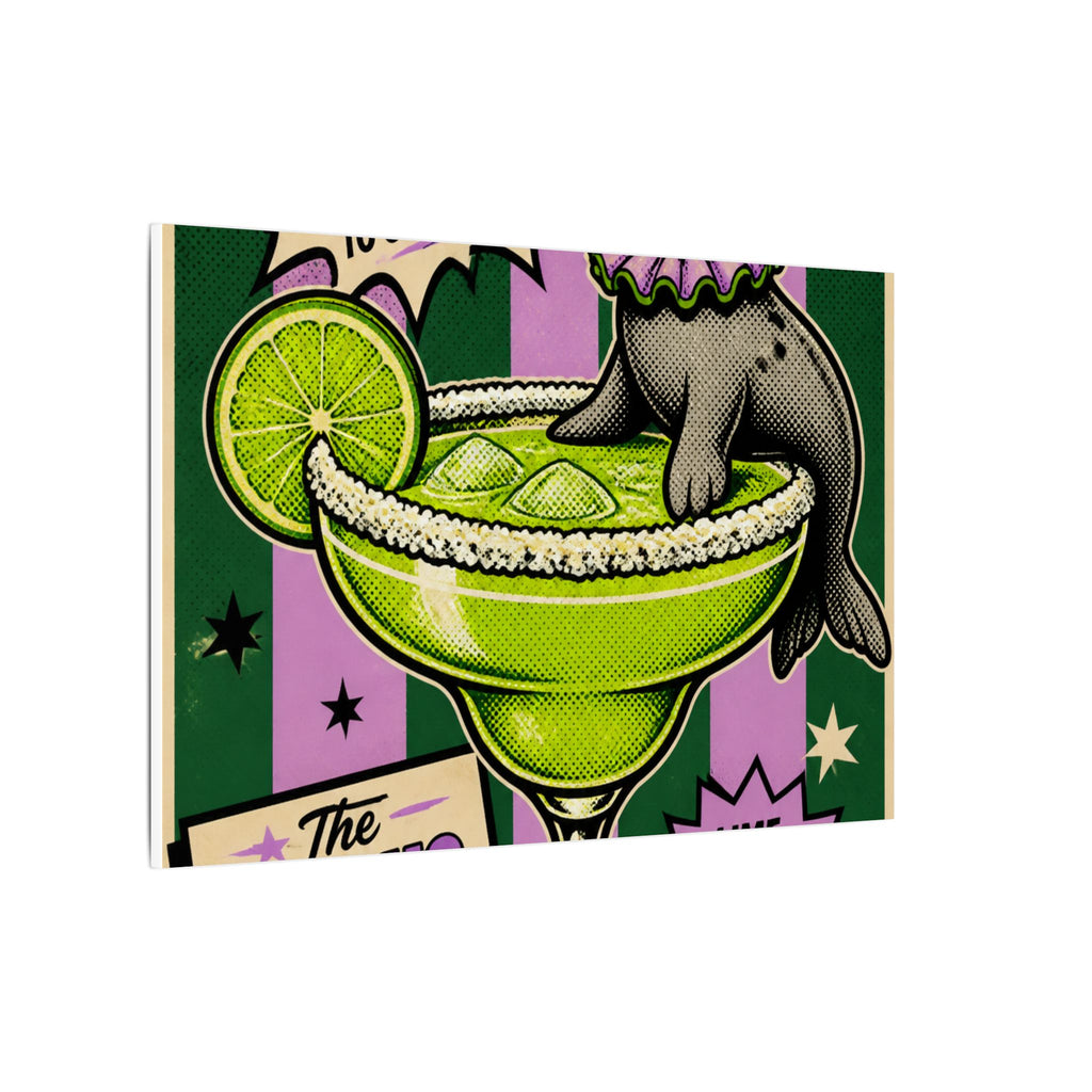 Margarita Balancing Seal Wall Art Canvas 16×20 Pop Art Living Room Decor Maximalist Print