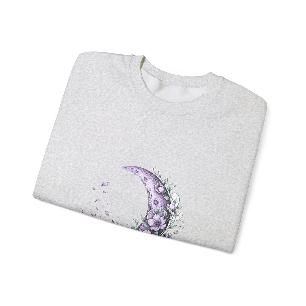 Matching Couple Sweatshirt - Waxing & Waning Moon Matching Couple Comfort Colors Crew Hand-Drawn Art His Hers Anniversary Gift - Design B