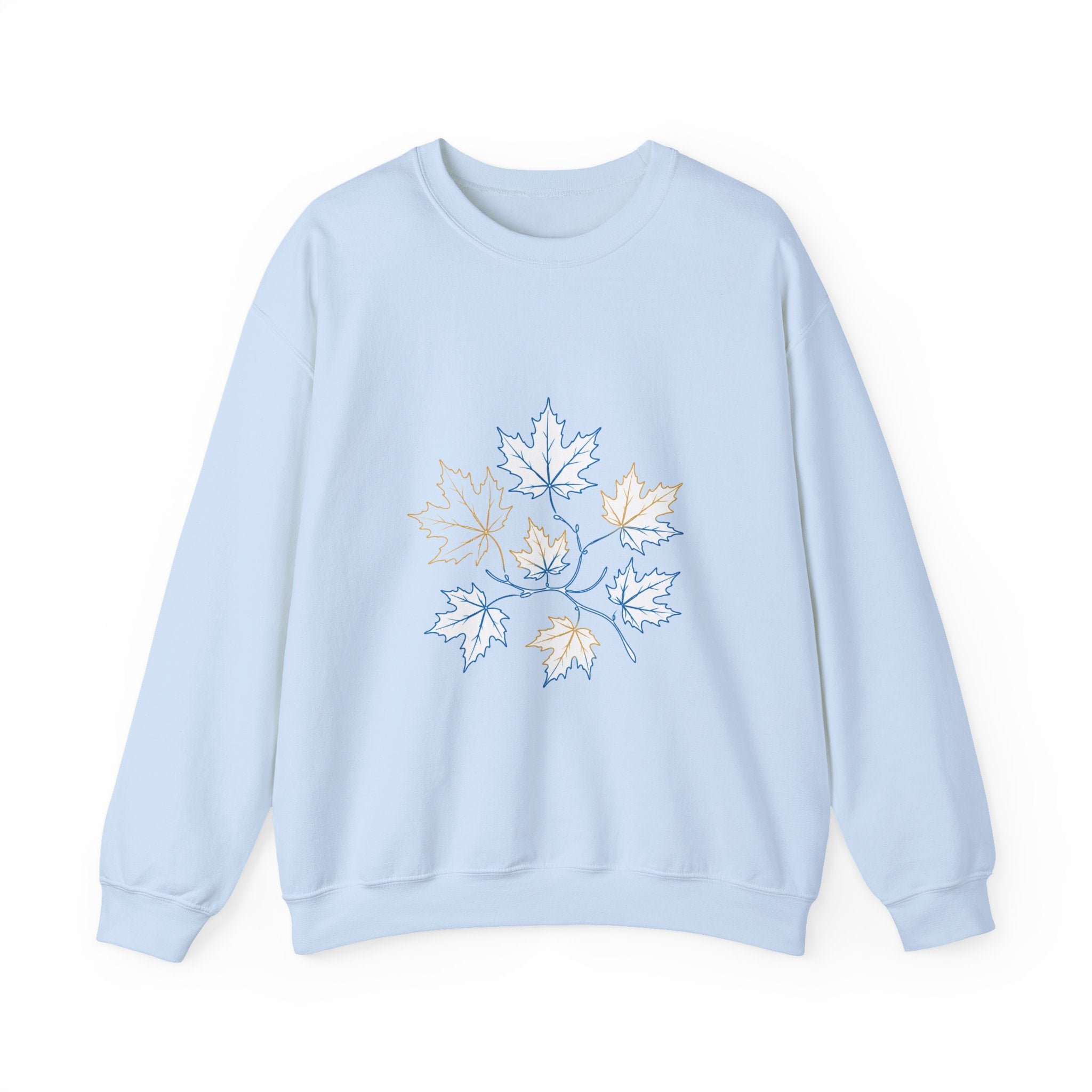 Matching Couple Sweatshirt - Cherry Blossom & Maple Leaf Matching Couple Premium Fleece Sweatshirt Minimalist Art His Hers Christmas Gift - Design B